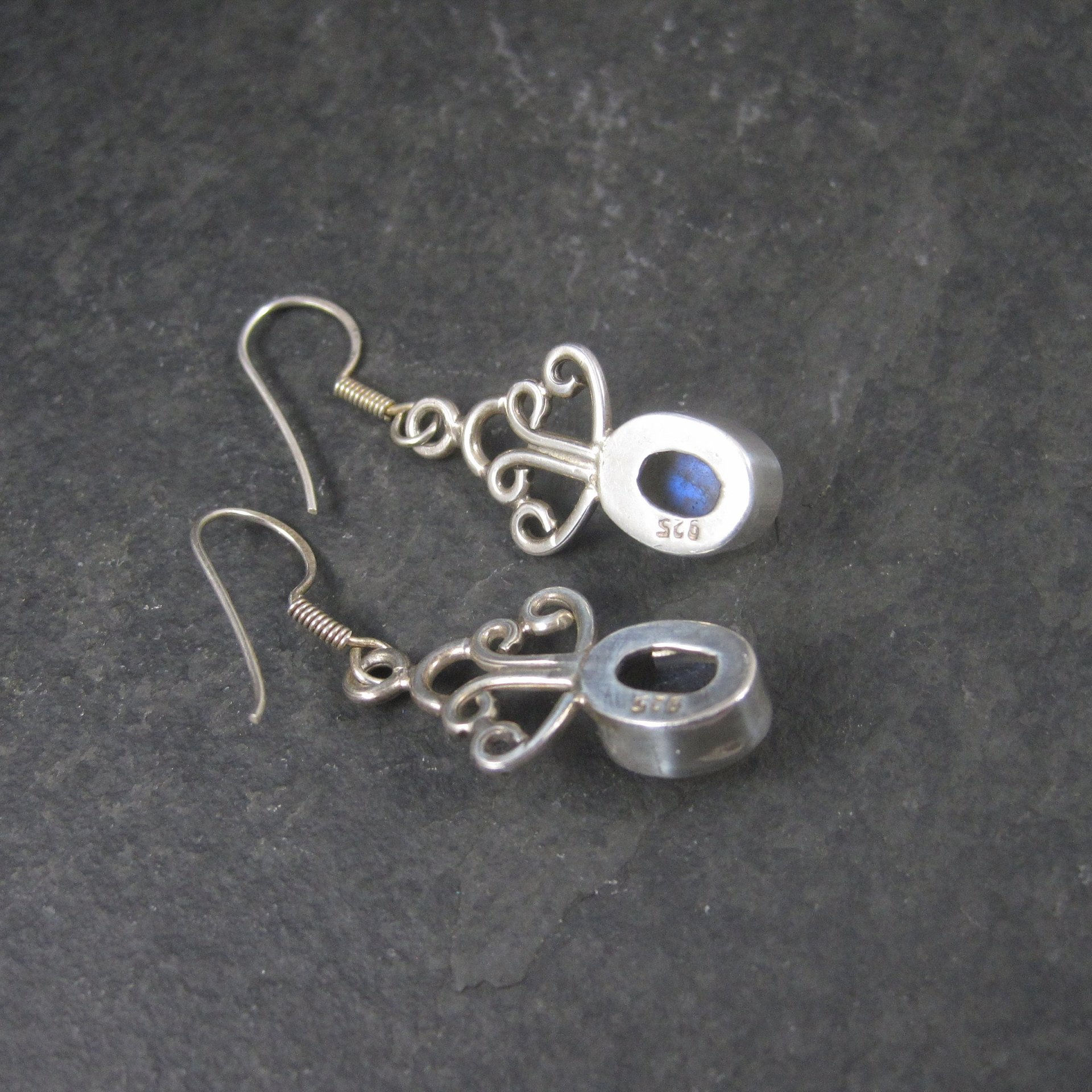 Vintage Sterling Labradorite Earrings