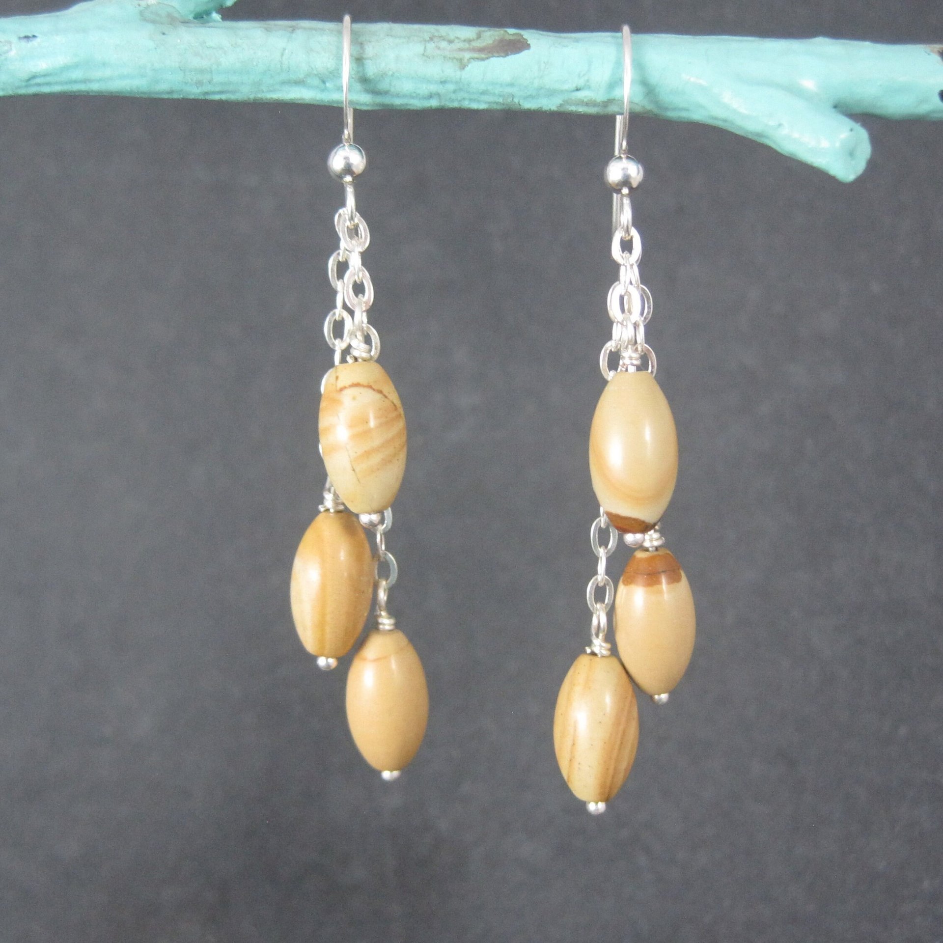 Sterling Wild Horse Jasper Earrings