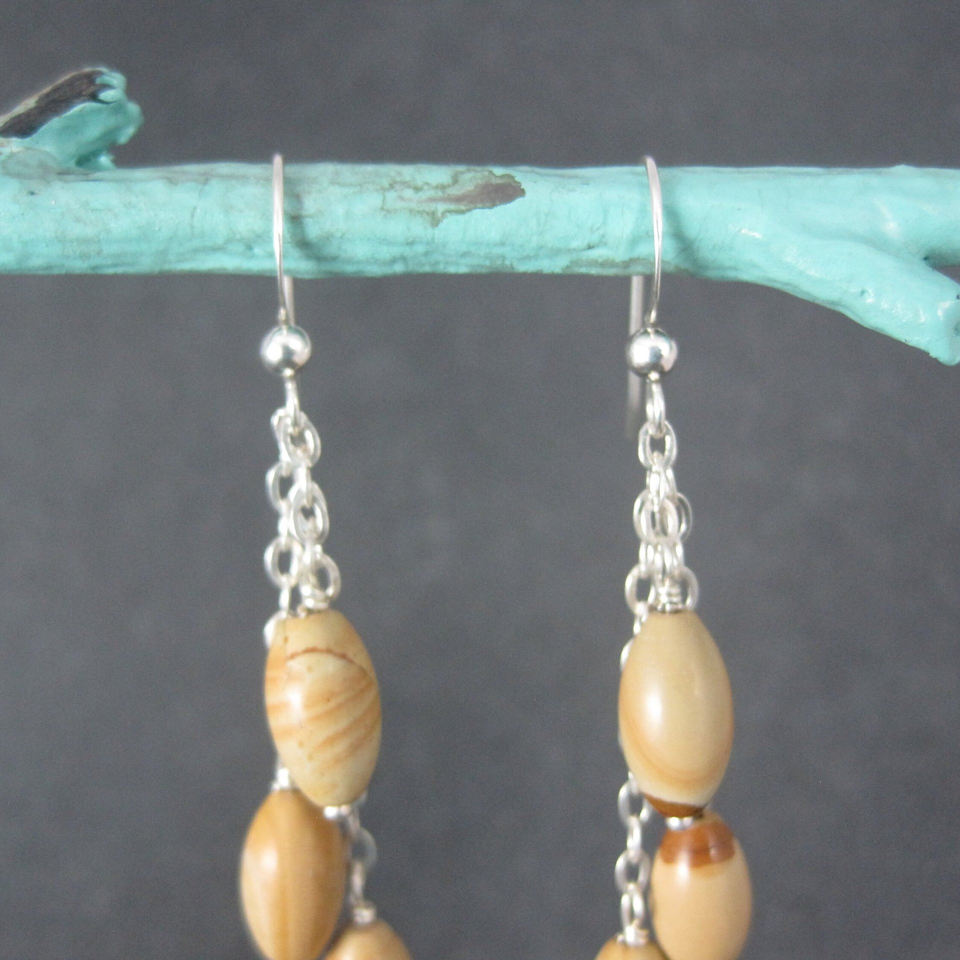 Sterling Wild Horse Jasper Earrings