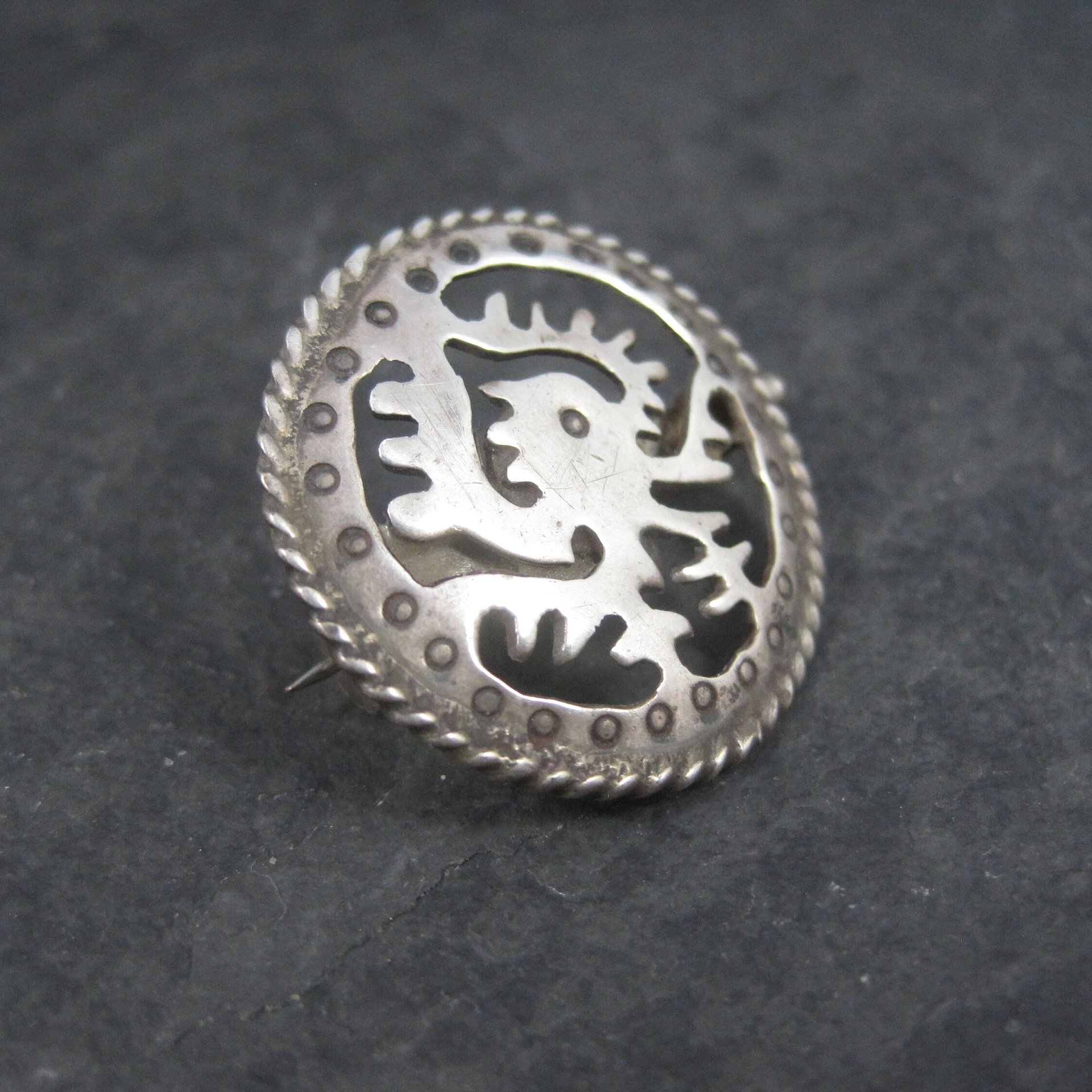 Vintage Pre Columbian Sterling Brooch Pin