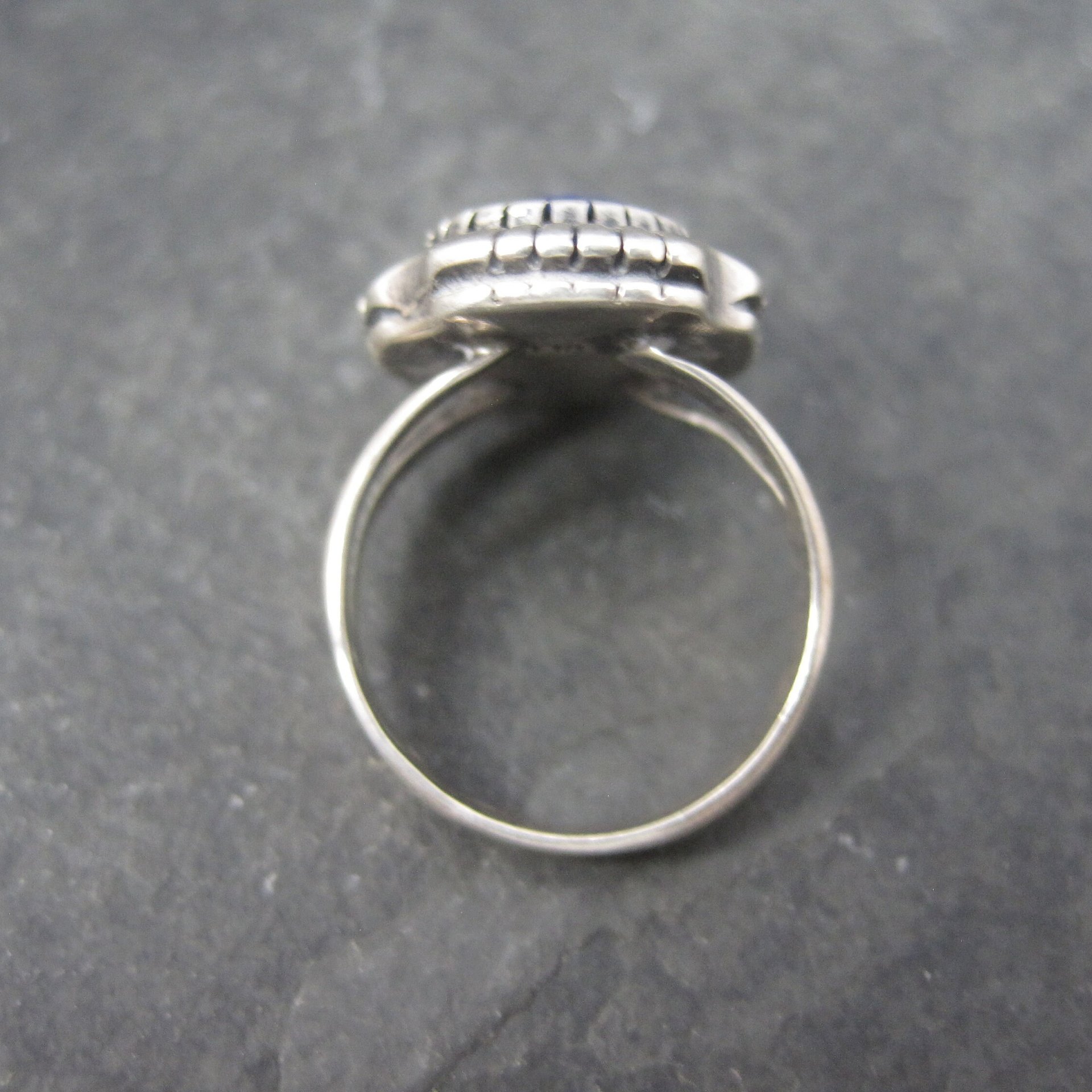Vintage Southwestern Sterling Lapis Lazuli Pinky Ring Size 3.75