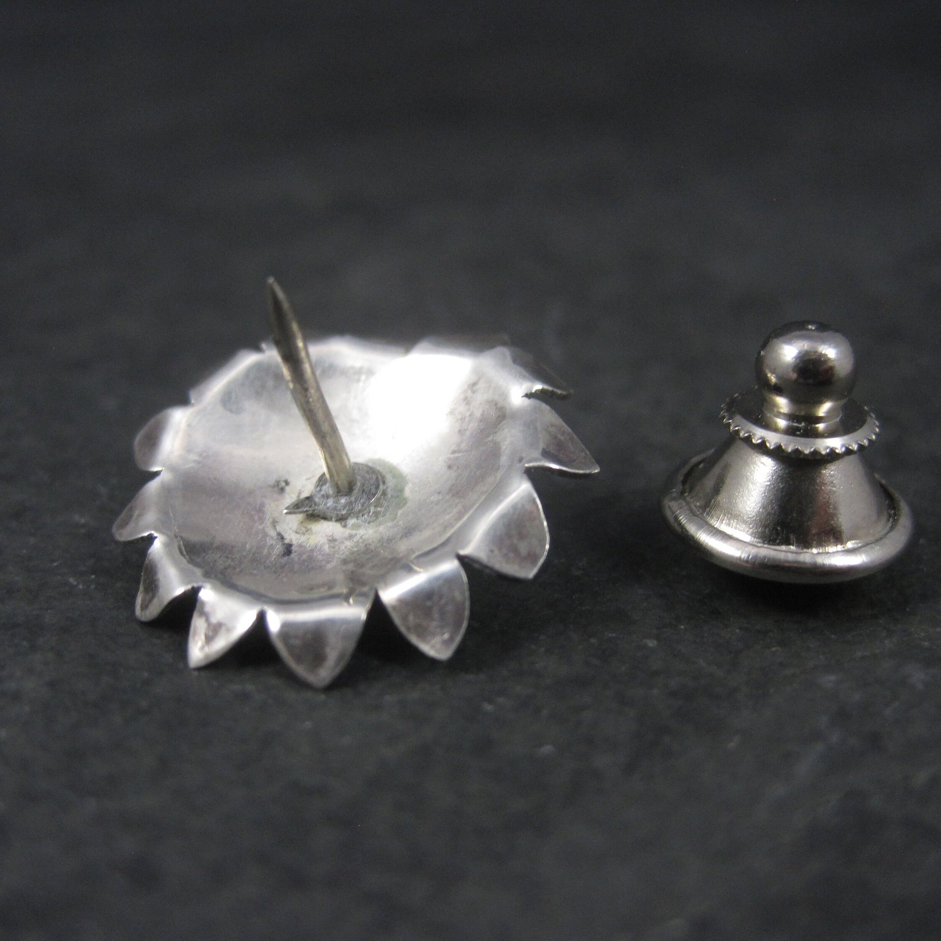 Vintage Southwestern Sterling Coral Tie Tack
