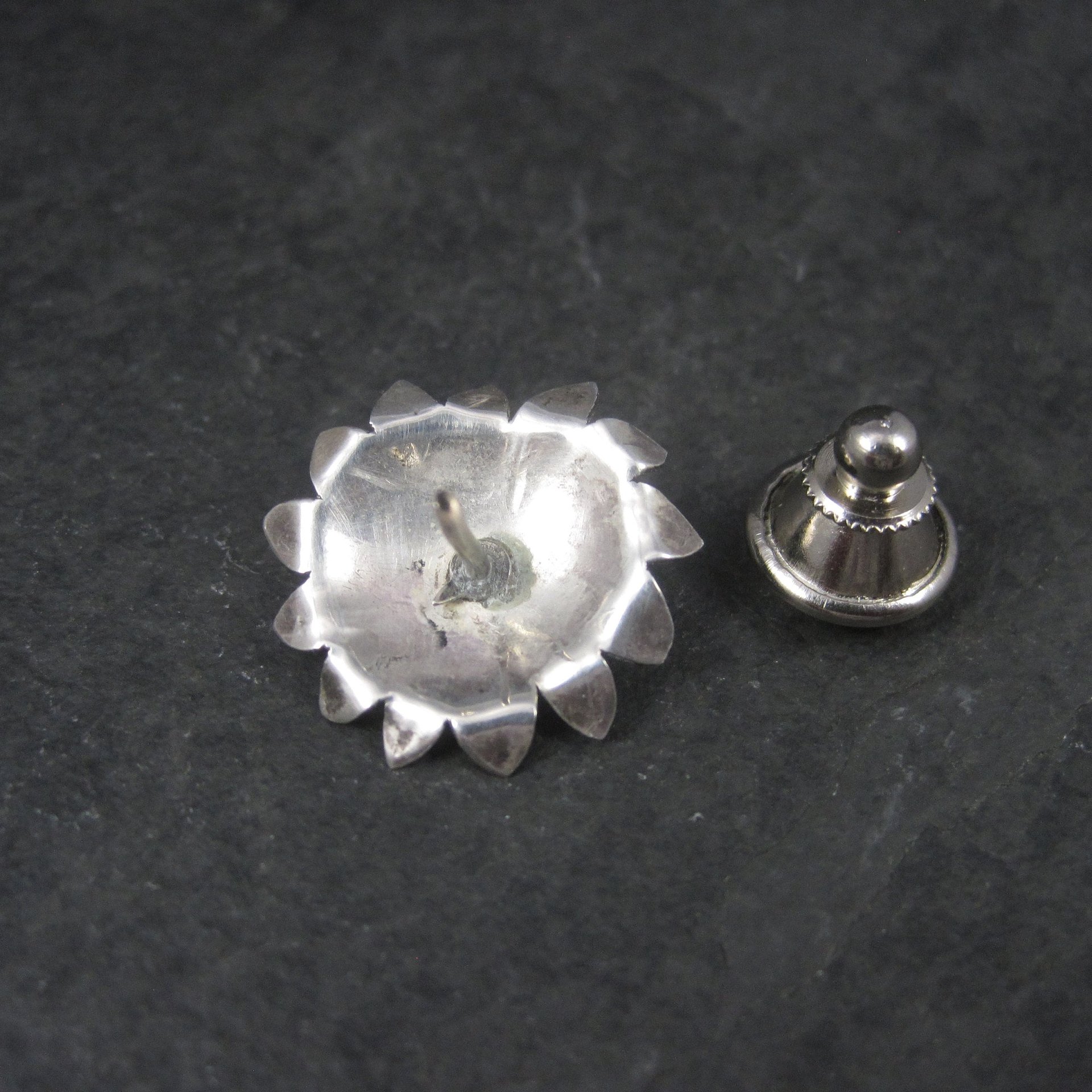Vintage Southwestern Sterling Coral Tie Tack