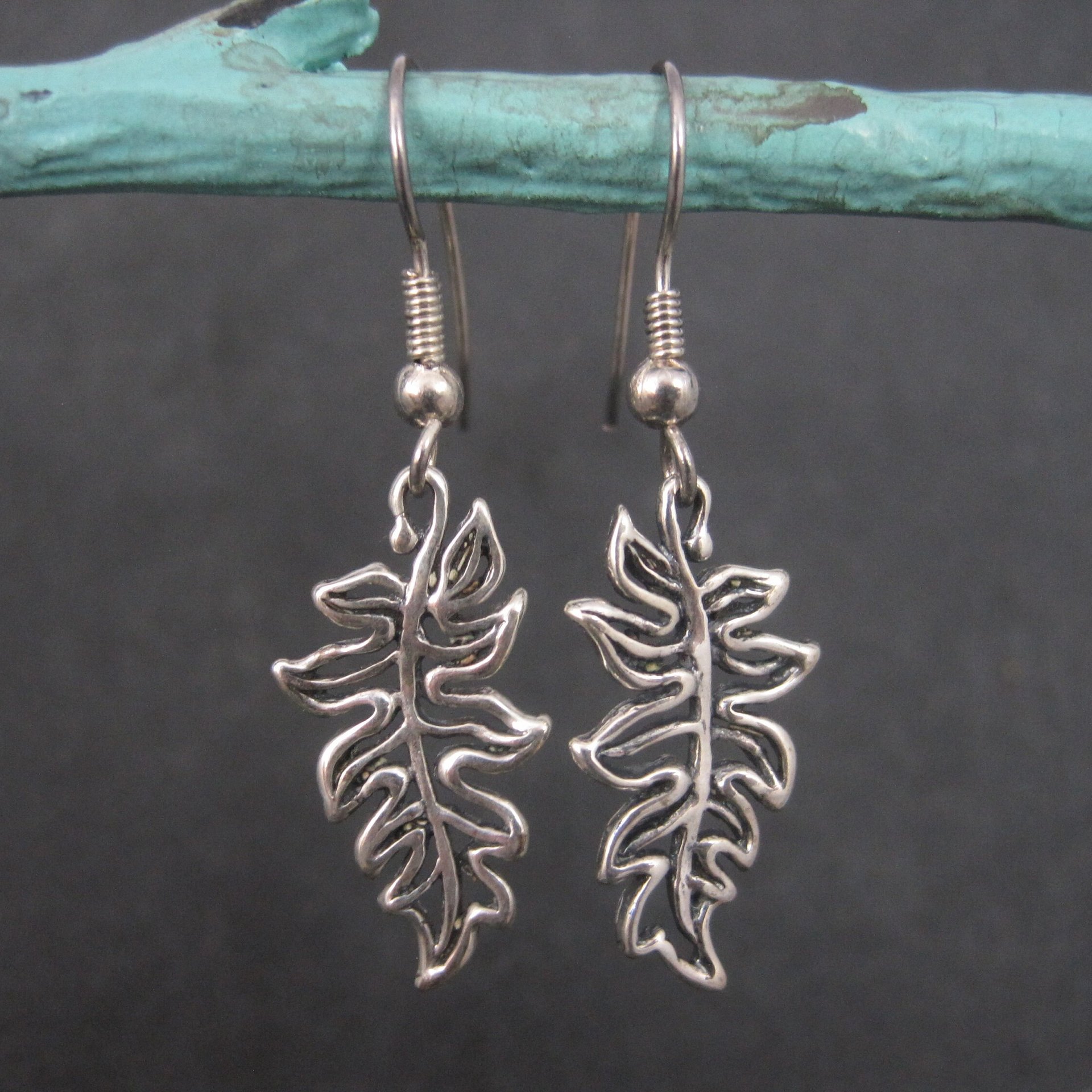 Sterling Leaf Earrings