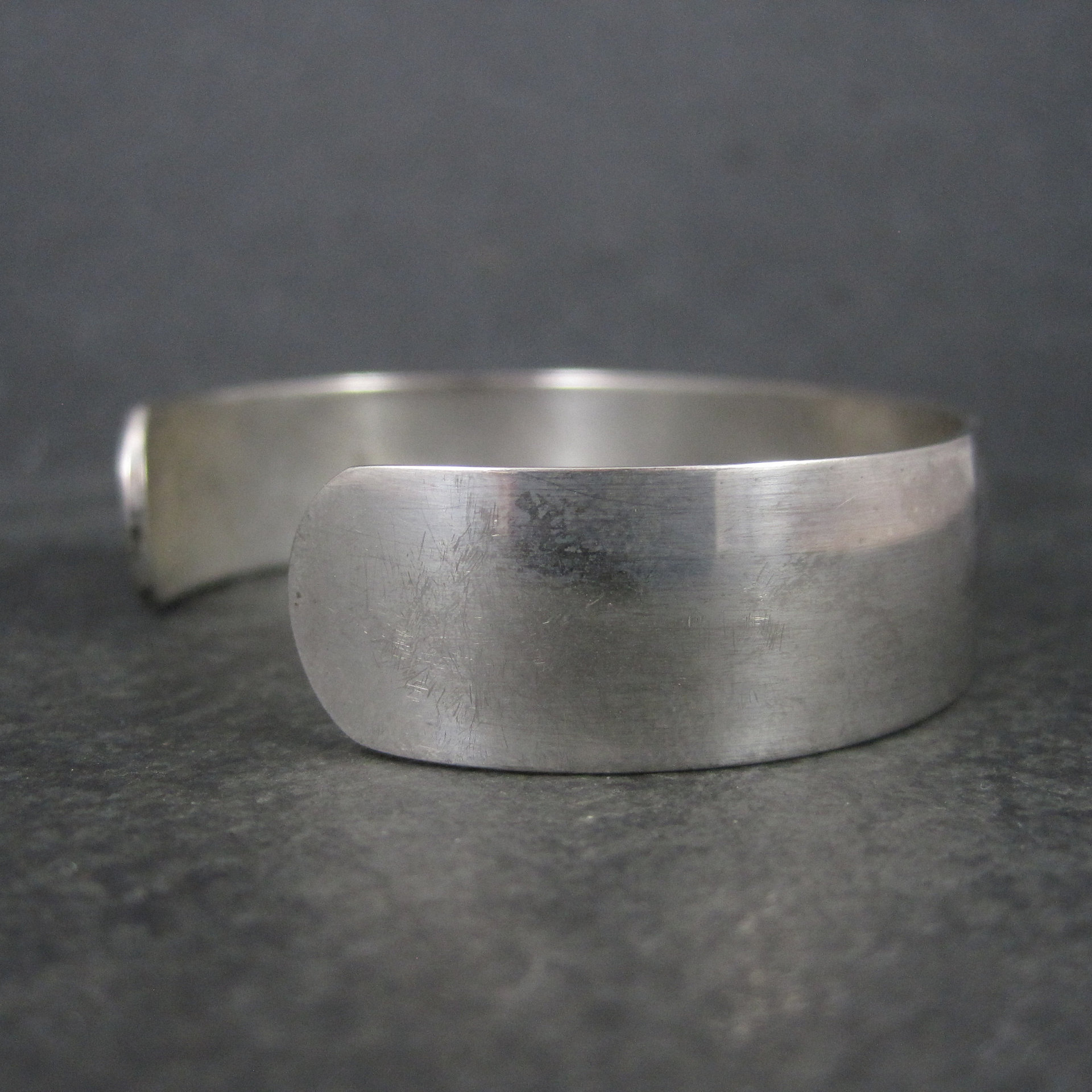 Estate Sterling Kokopelli Cuff Bracelet 6.5 Inches