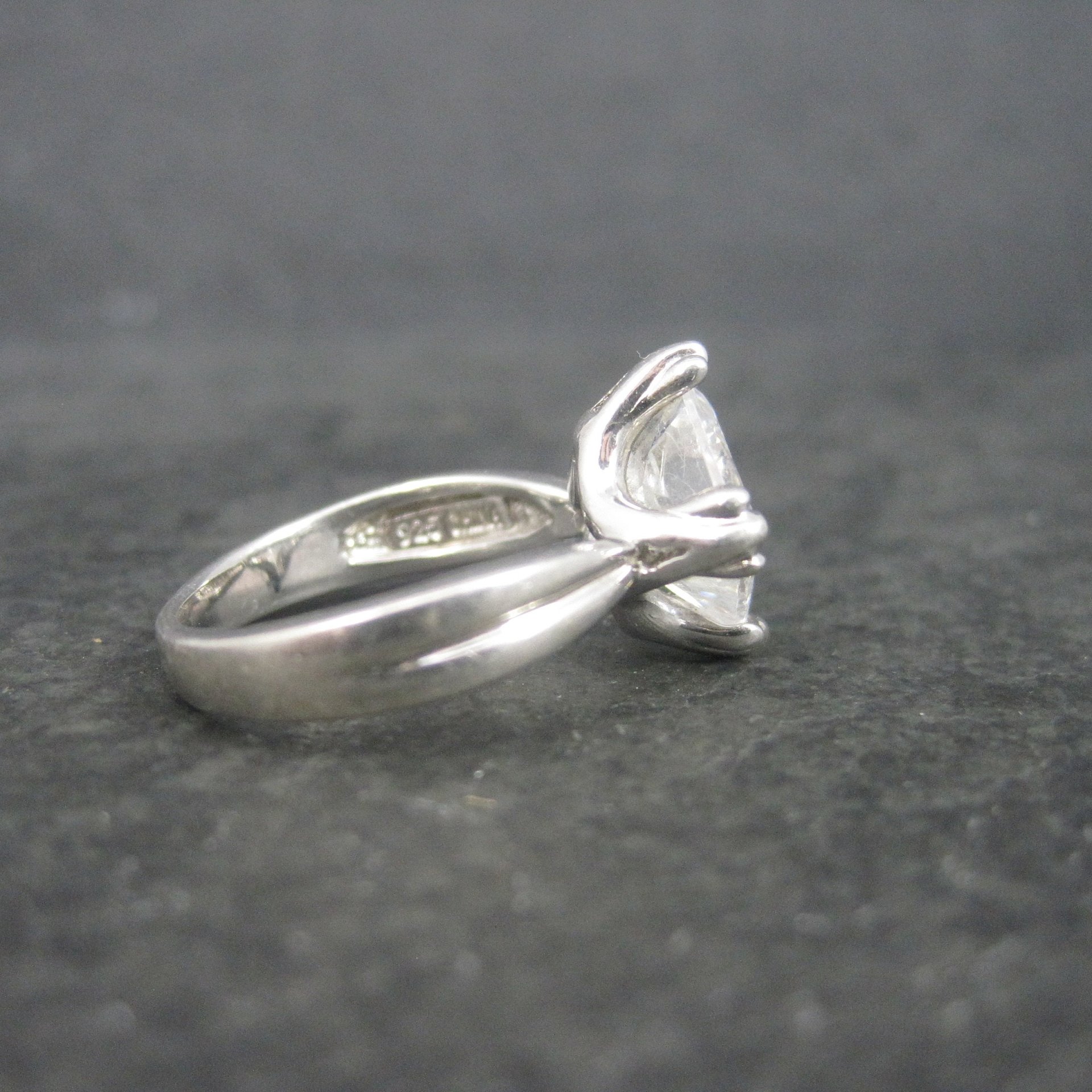 Vintage Sterling Cubic Zirconia Ring Size 6