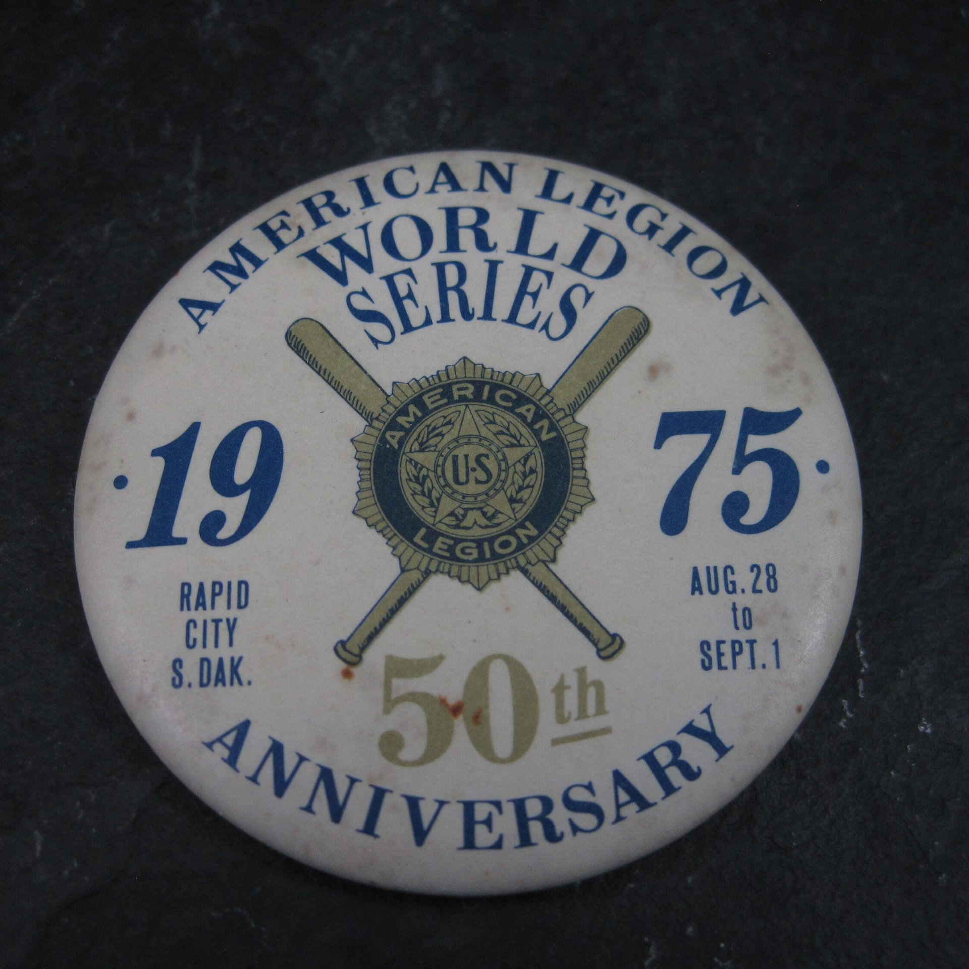 American Legion World Series 1975 50th Anniversary Baseball Pinback Button