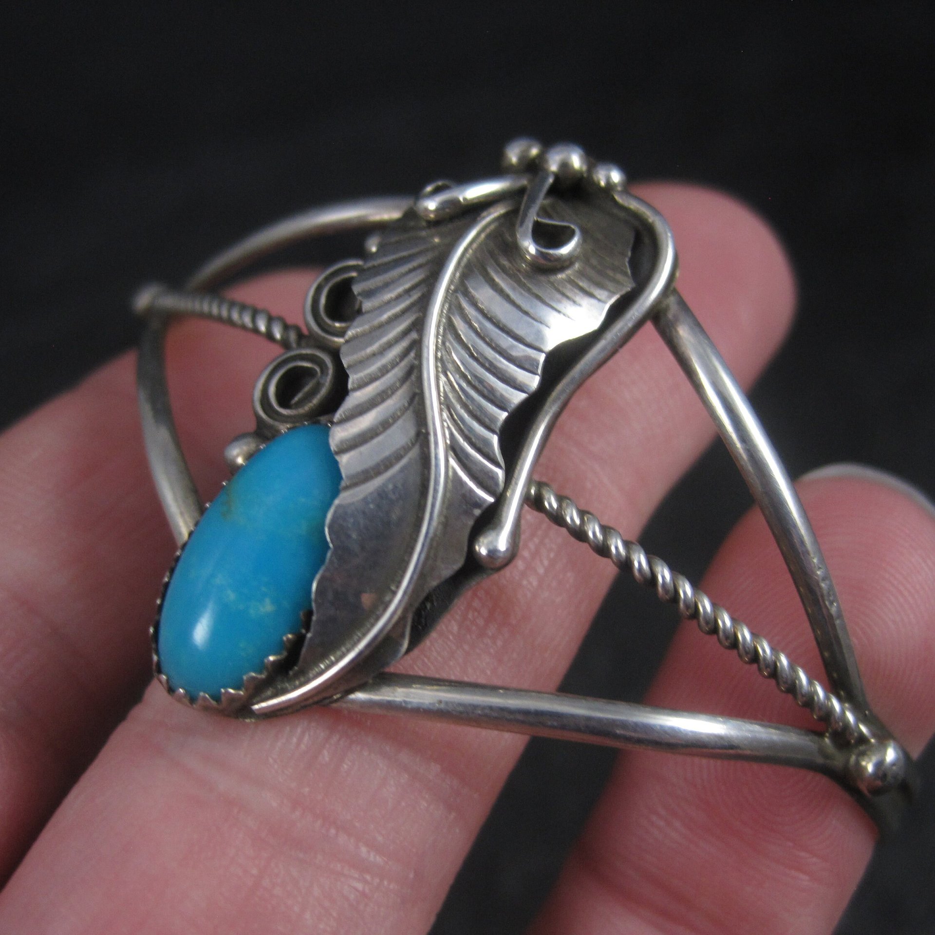 Vintage Native American Turquoise Cuff Bracelet 5.75 Inches