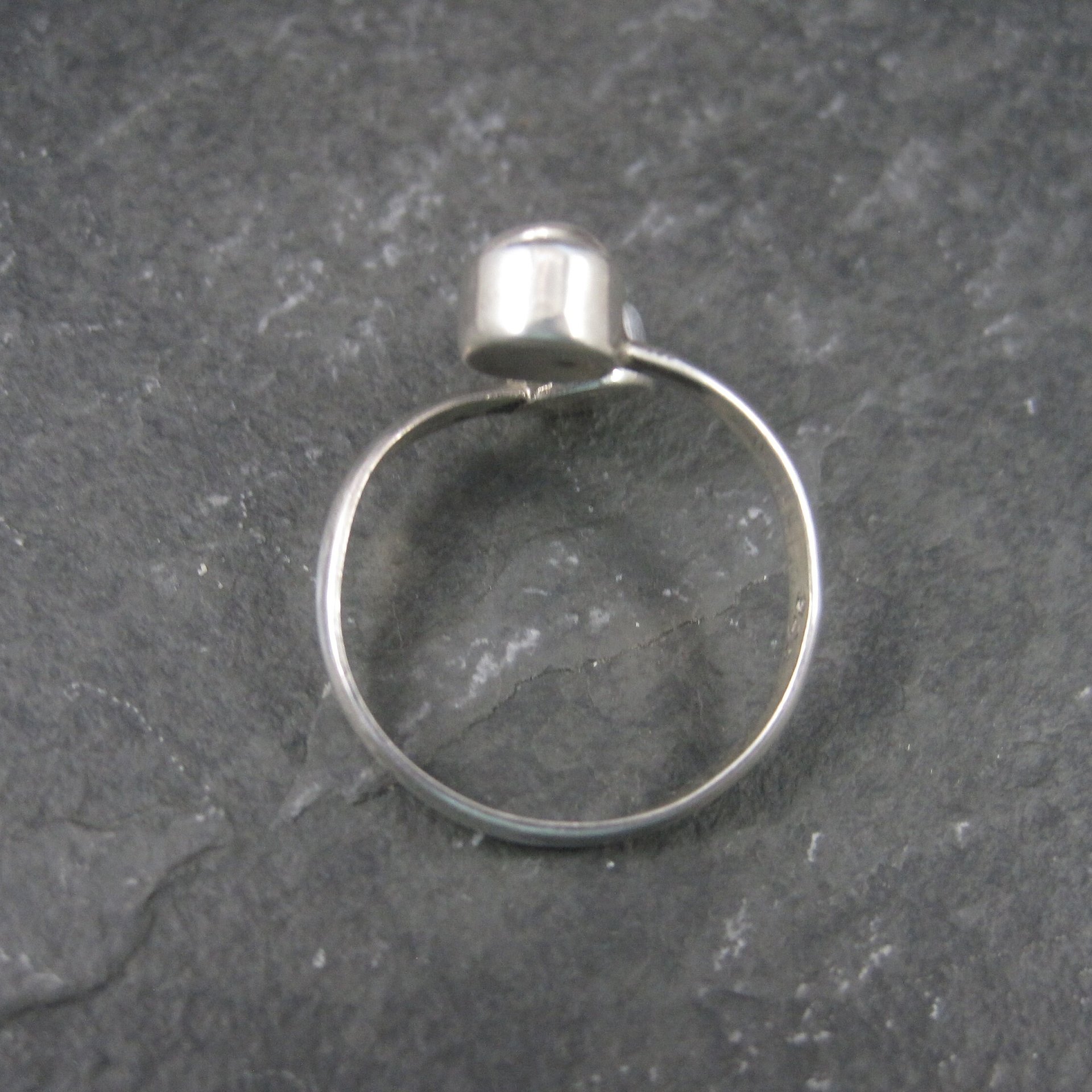 Estate Sterling Purple Dichroic Glass Ring Size 10