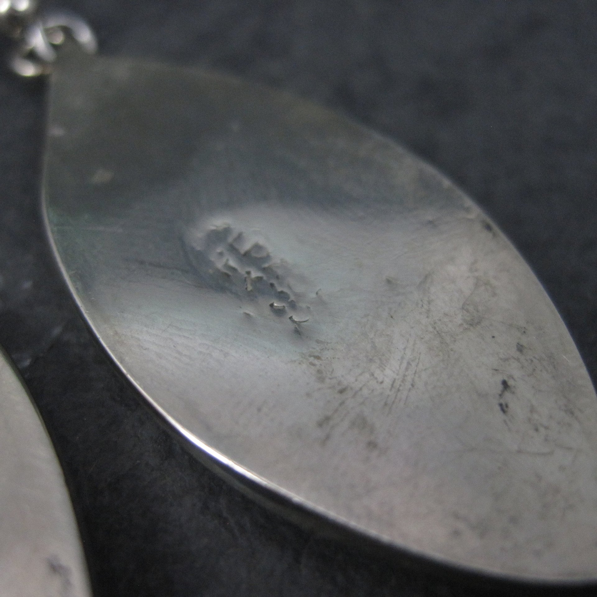 Vintage Mexican Alpaca Silver Black White Earrings