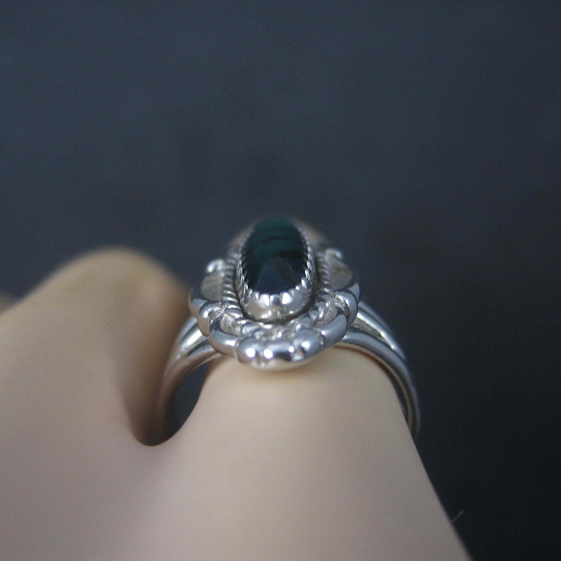 Vintage Southwestern Paua Shell Ring Size 5
