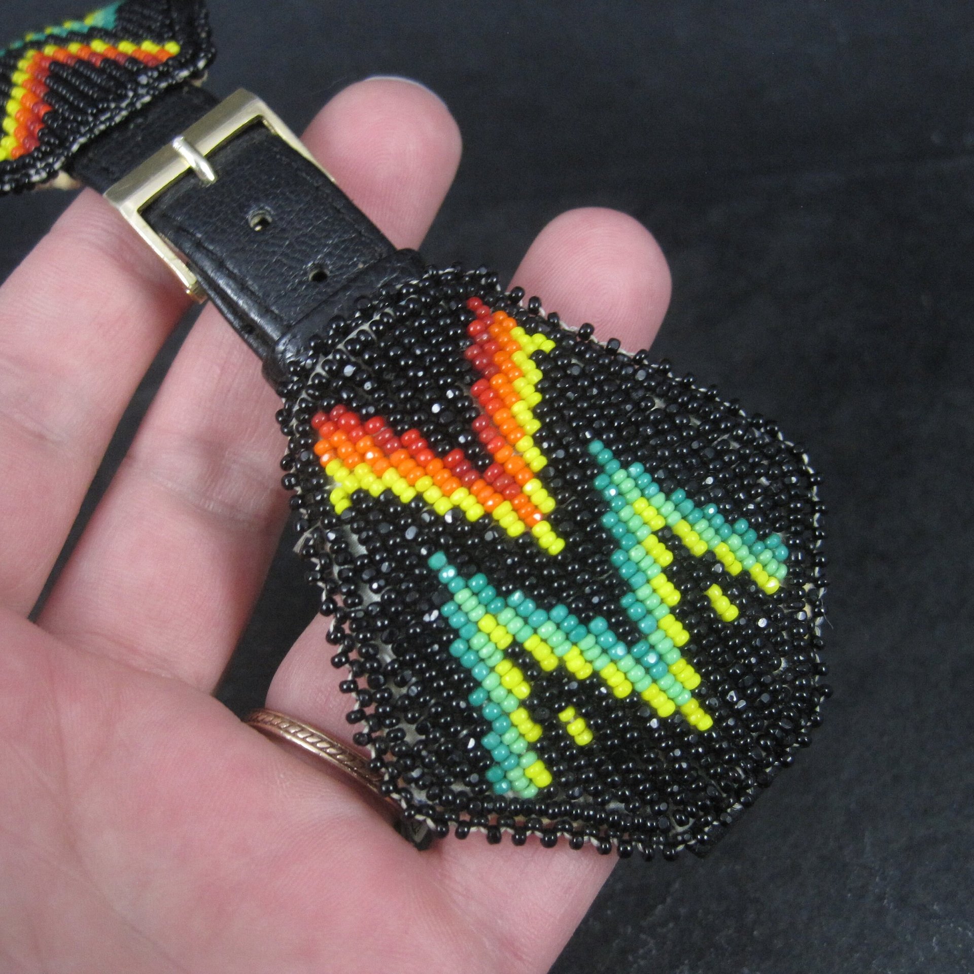 Vintage Native American Beaded Watch Band Douglas George