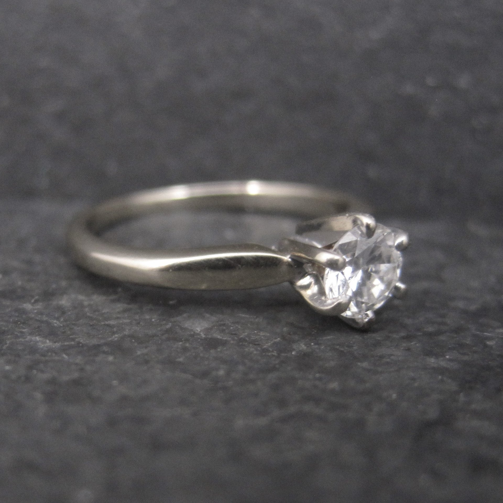 Vintage 18K .33 Carat Diamond Engagement Ring Size 4