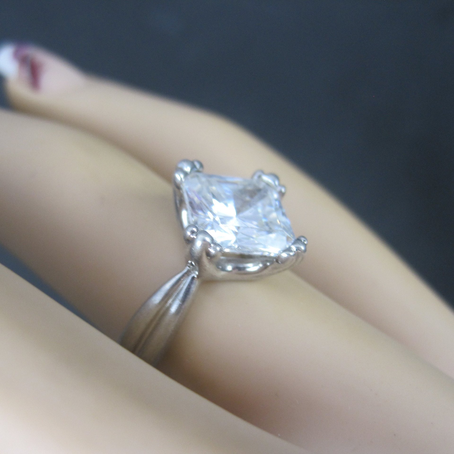 Vintage Sterling Cubic Zirconia Ring Size 6