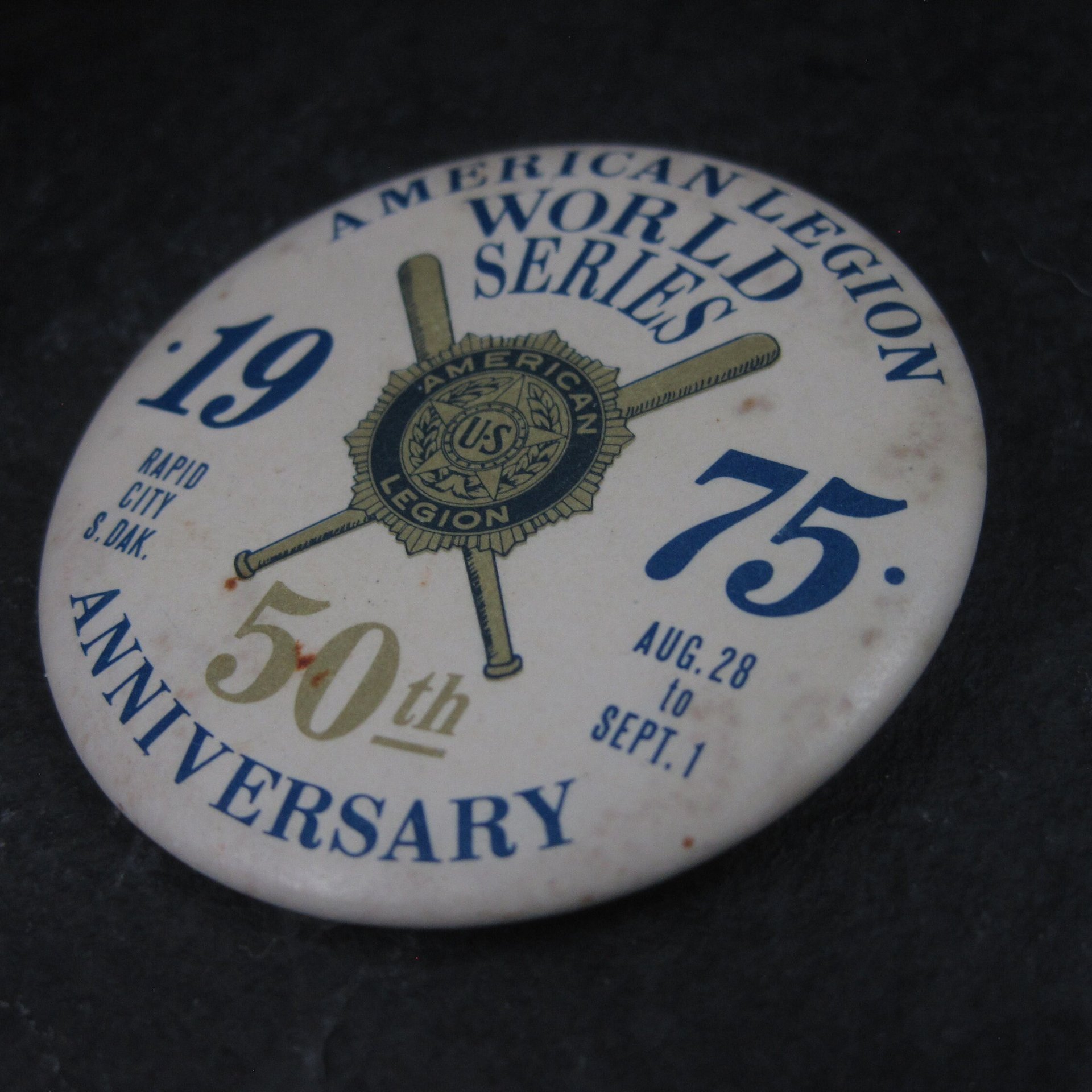 American Legion World Series 1975 50th Anniversary Baseball Pinback Button