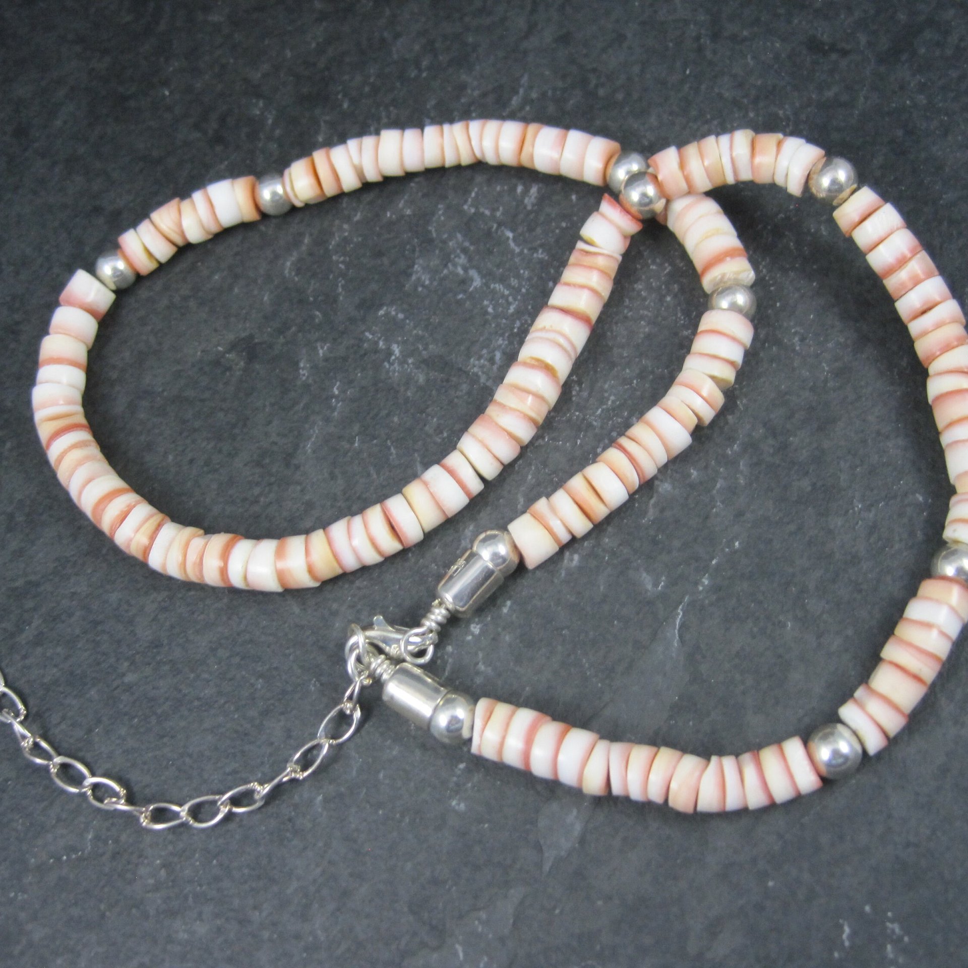 Vintage Sterling Shell Necklace Desert Rose Trading