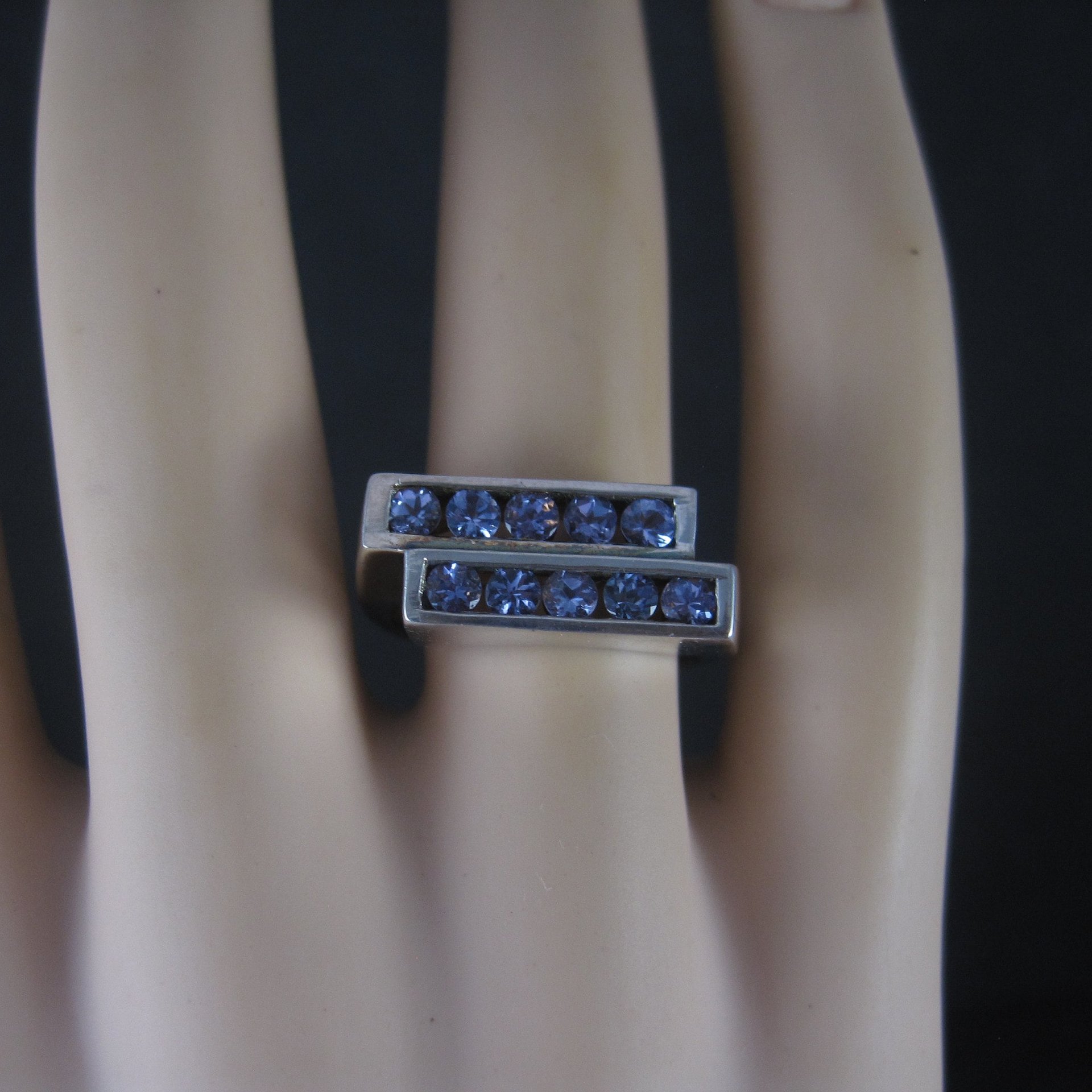 Sterling Purple Cubic Zirconia Ring Size 8