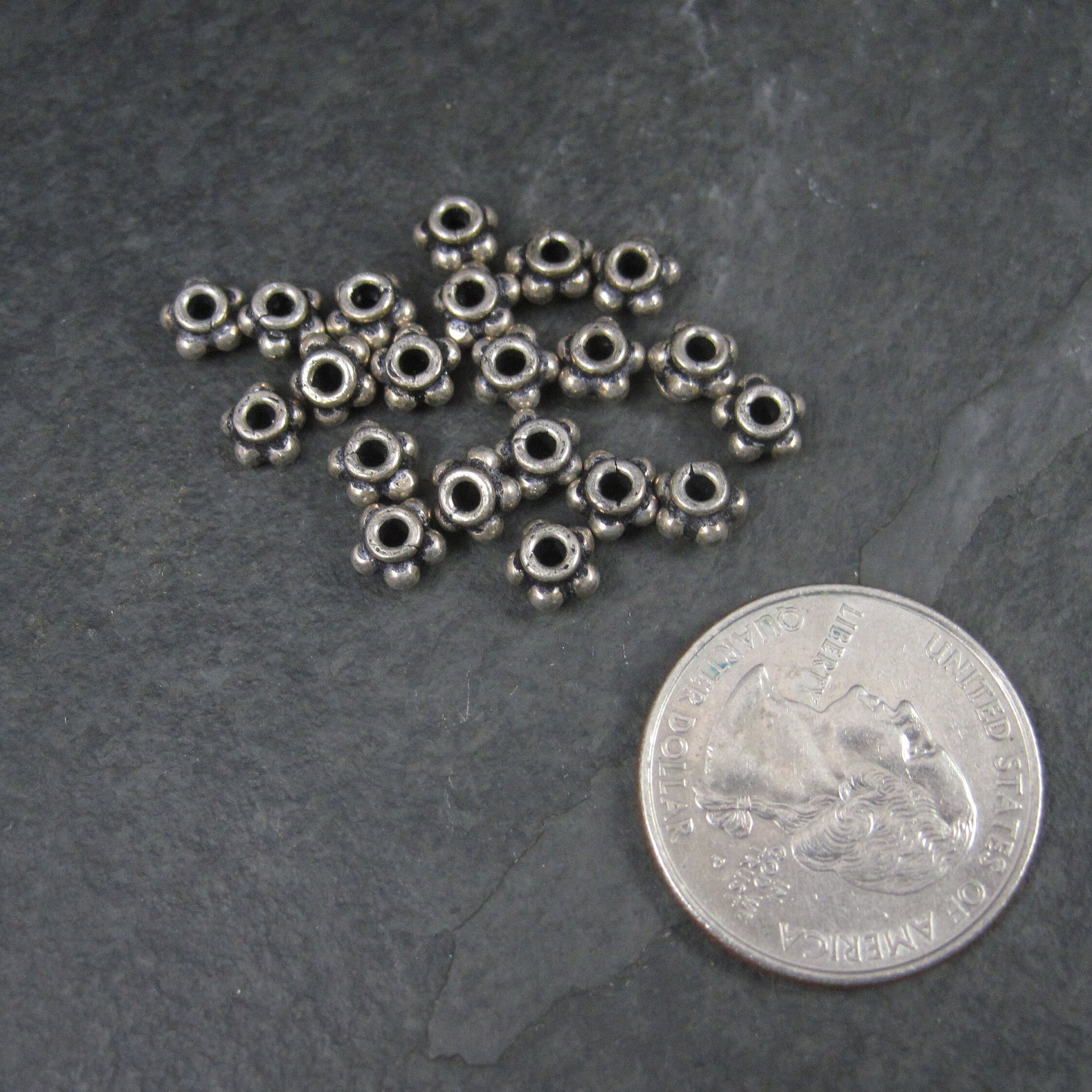 Destash Sterling Beads 6x3mm 9.9 grams