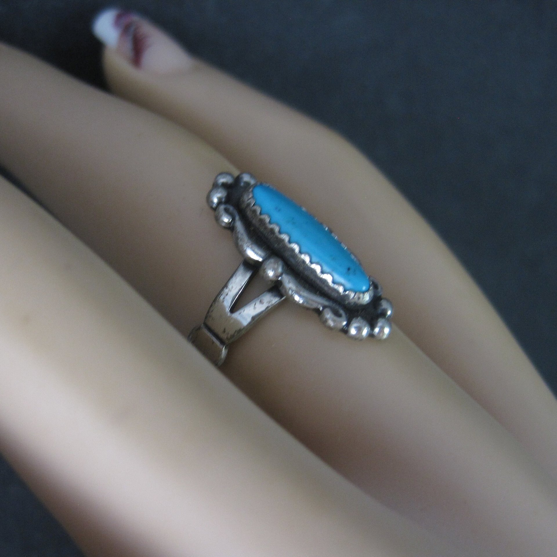 Classic Southwestern Sterling Turquoise Ring