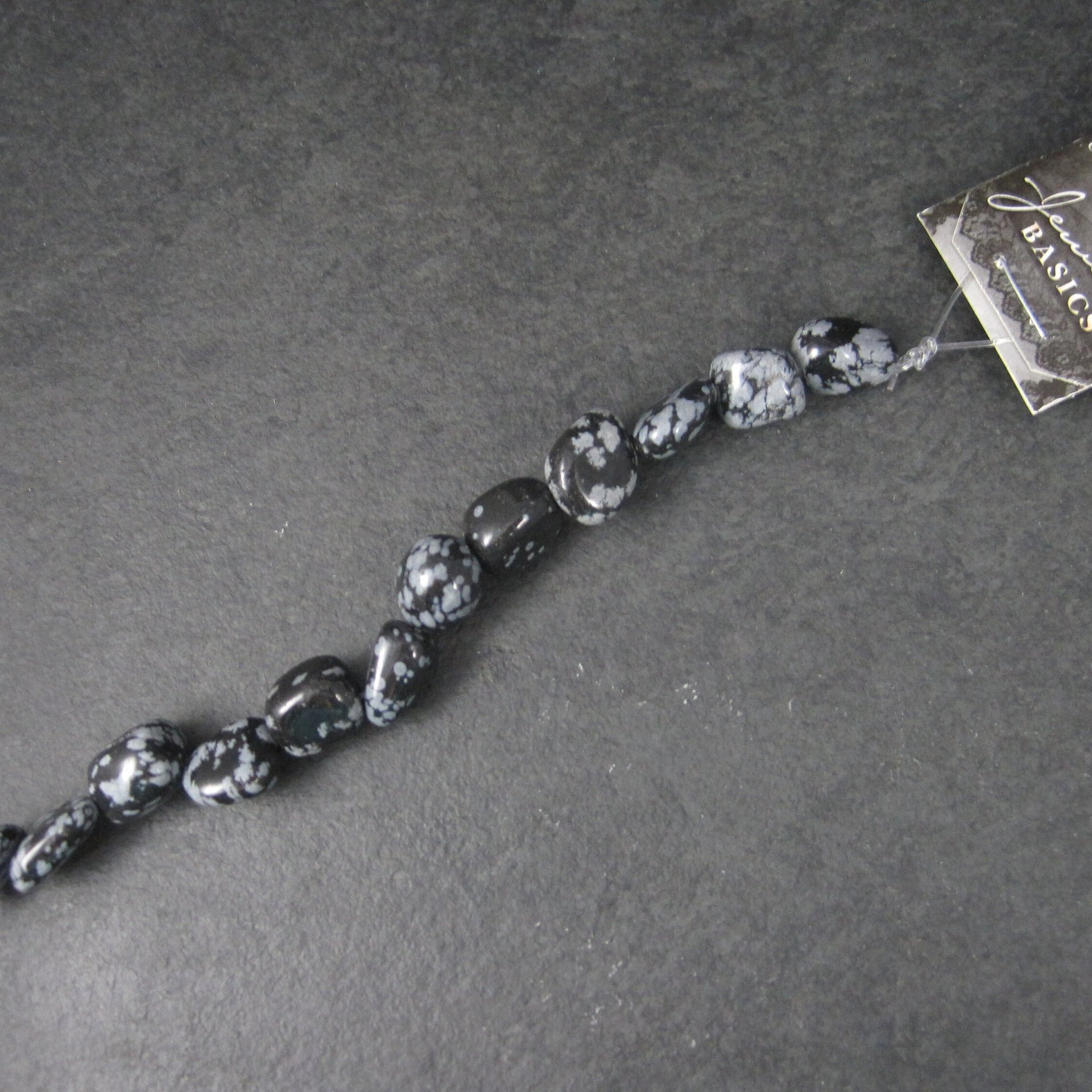 Snowflake Obsidian Nugget Bead Strand