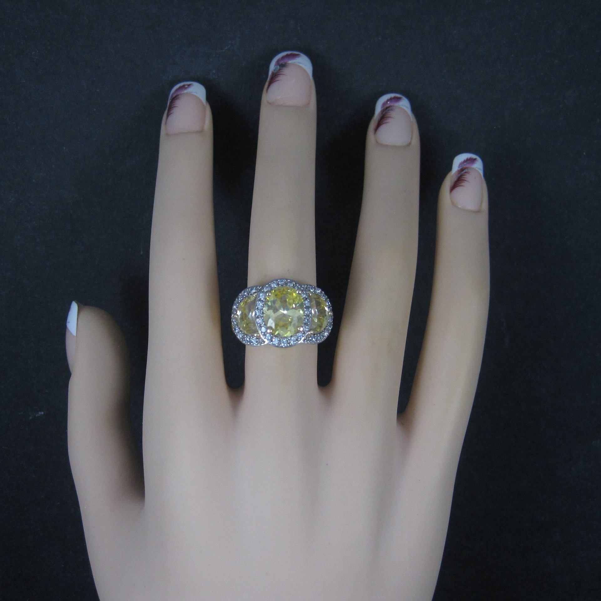 Vermeil Sterling Yellow Crystal Size 8 Ross Simons