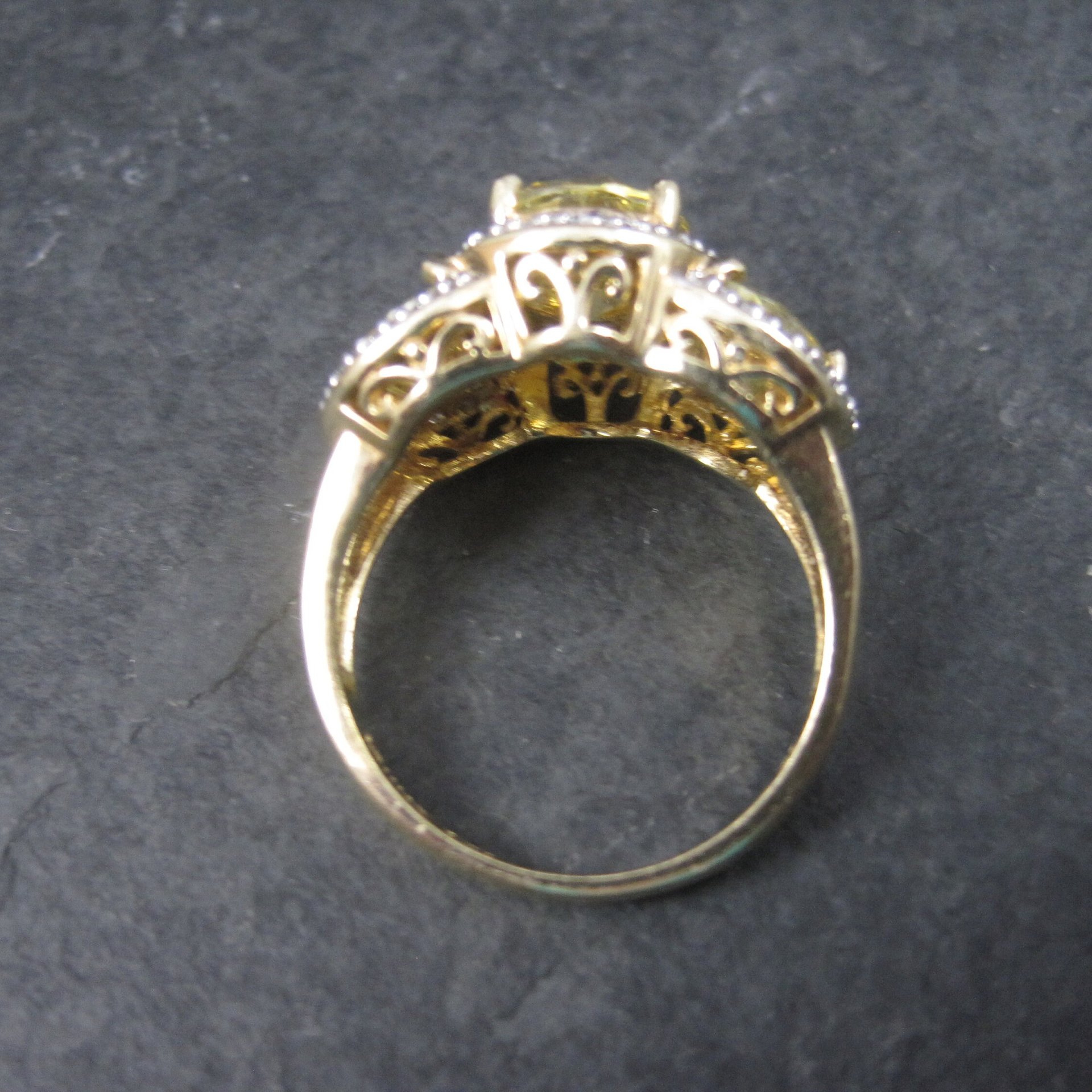 Vermeil Sterling Yellow Crystal Size 8 Ross Simons