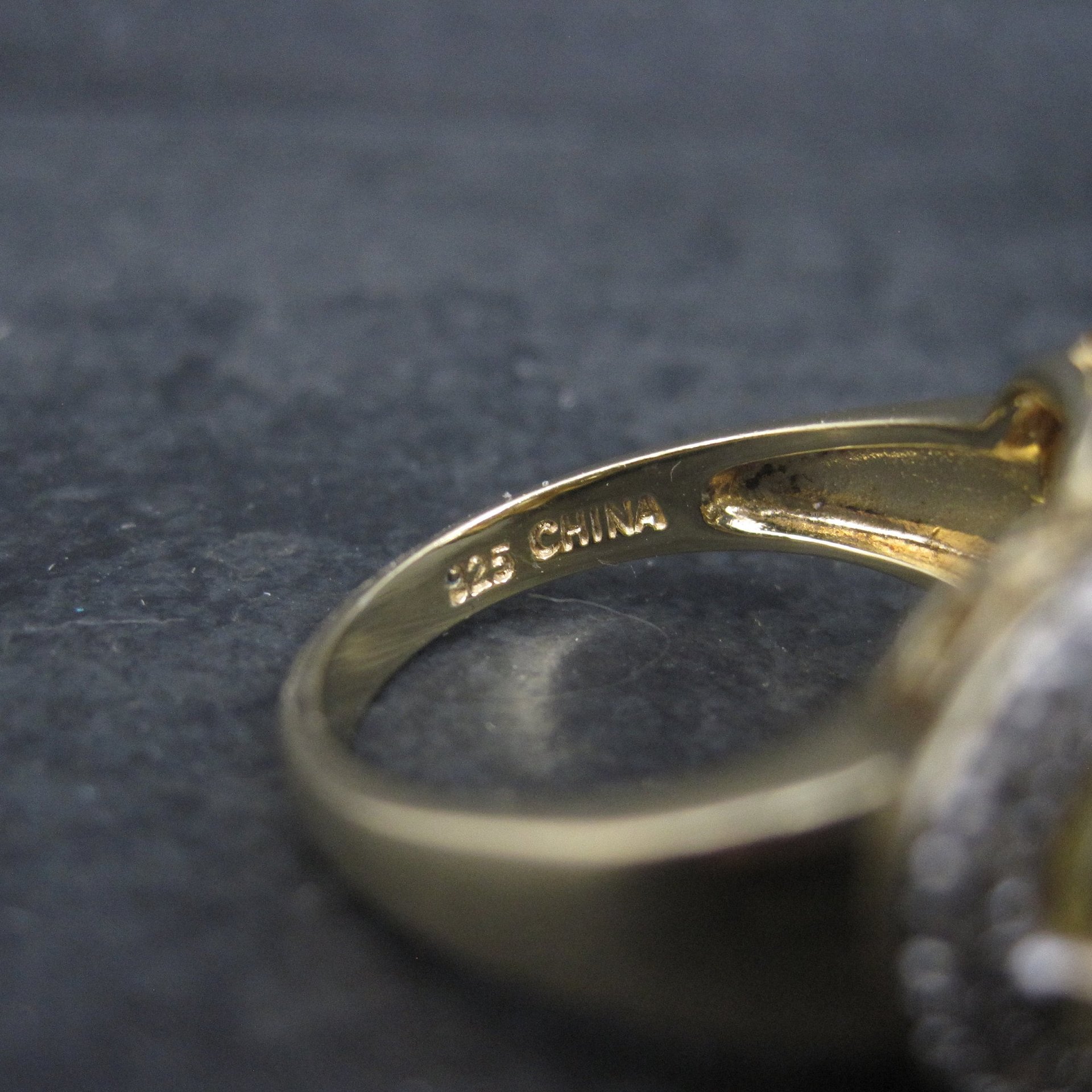Vermeil Sterling Yellow Crystal Size 8 Ross Simons