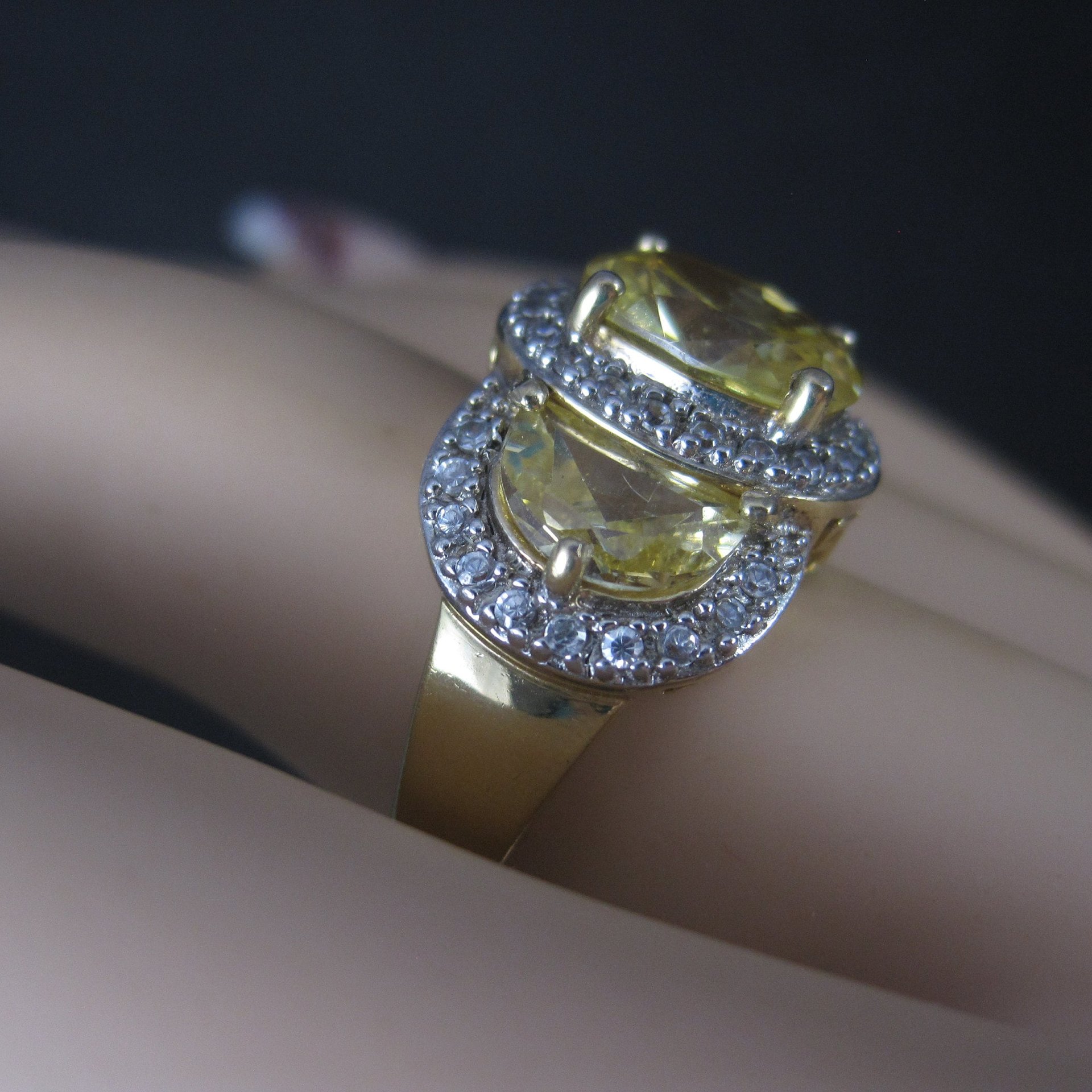 Vermeil Sterling Yellow Crystal Size 8 Ross Simons