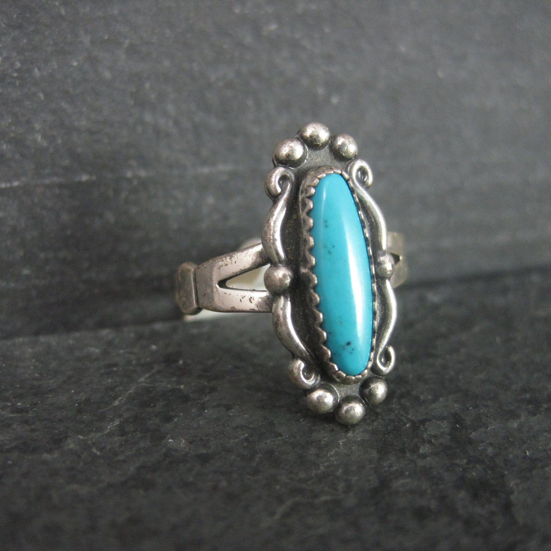 Classic Southwestern Sterling Turquoise Ring