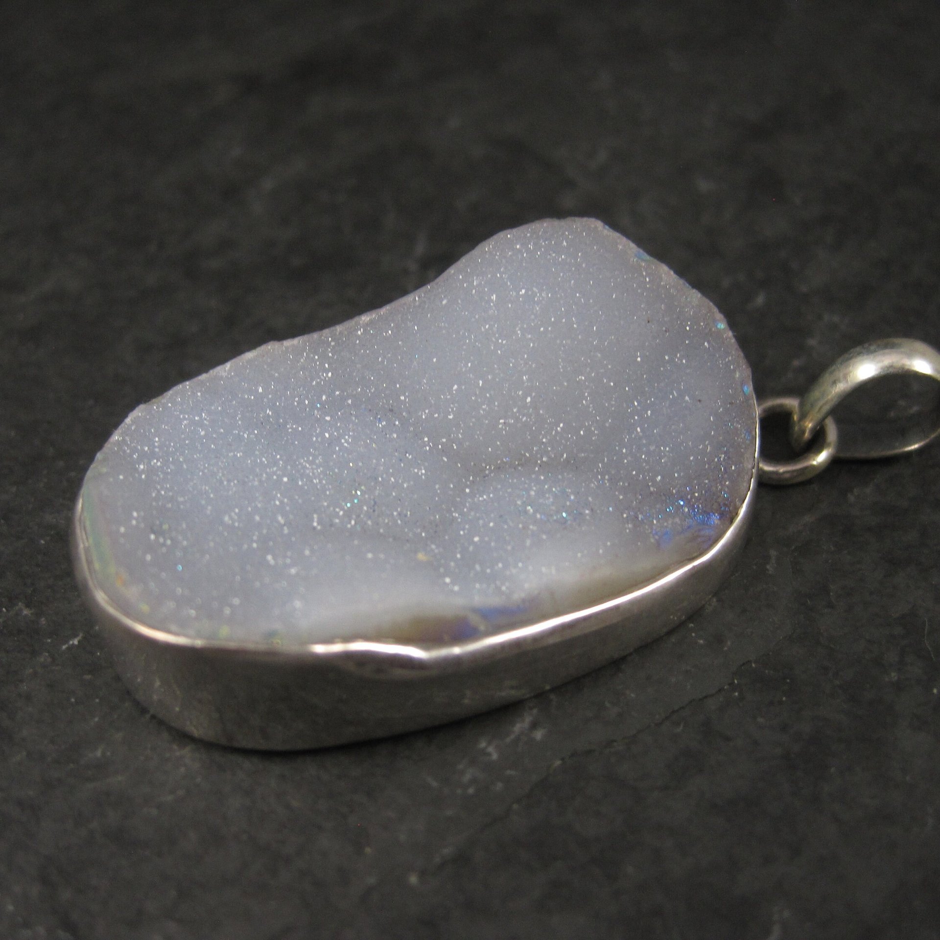 Chunky Sterling Druzy Pendant