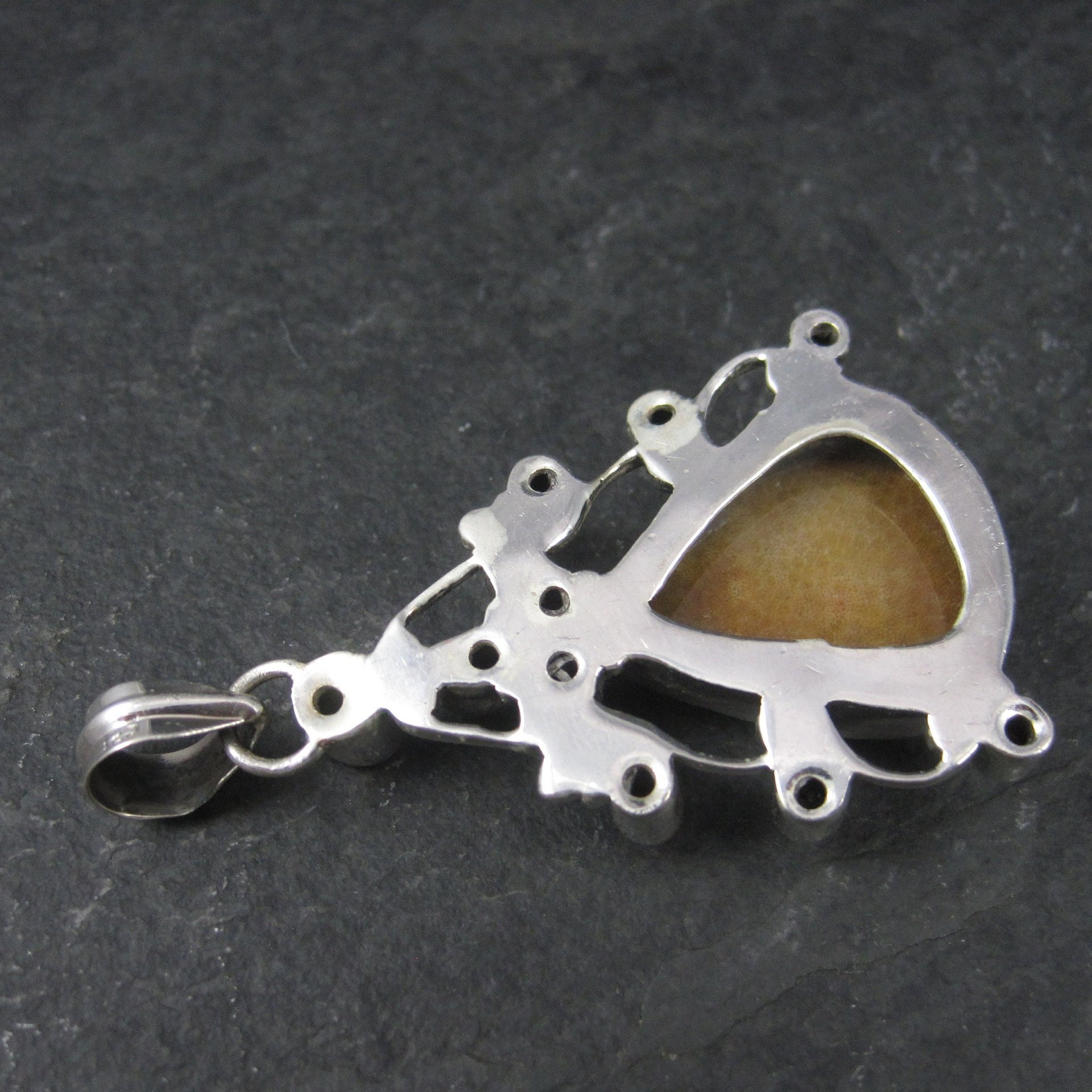 Large Jasper Garnet Topaz Pendant