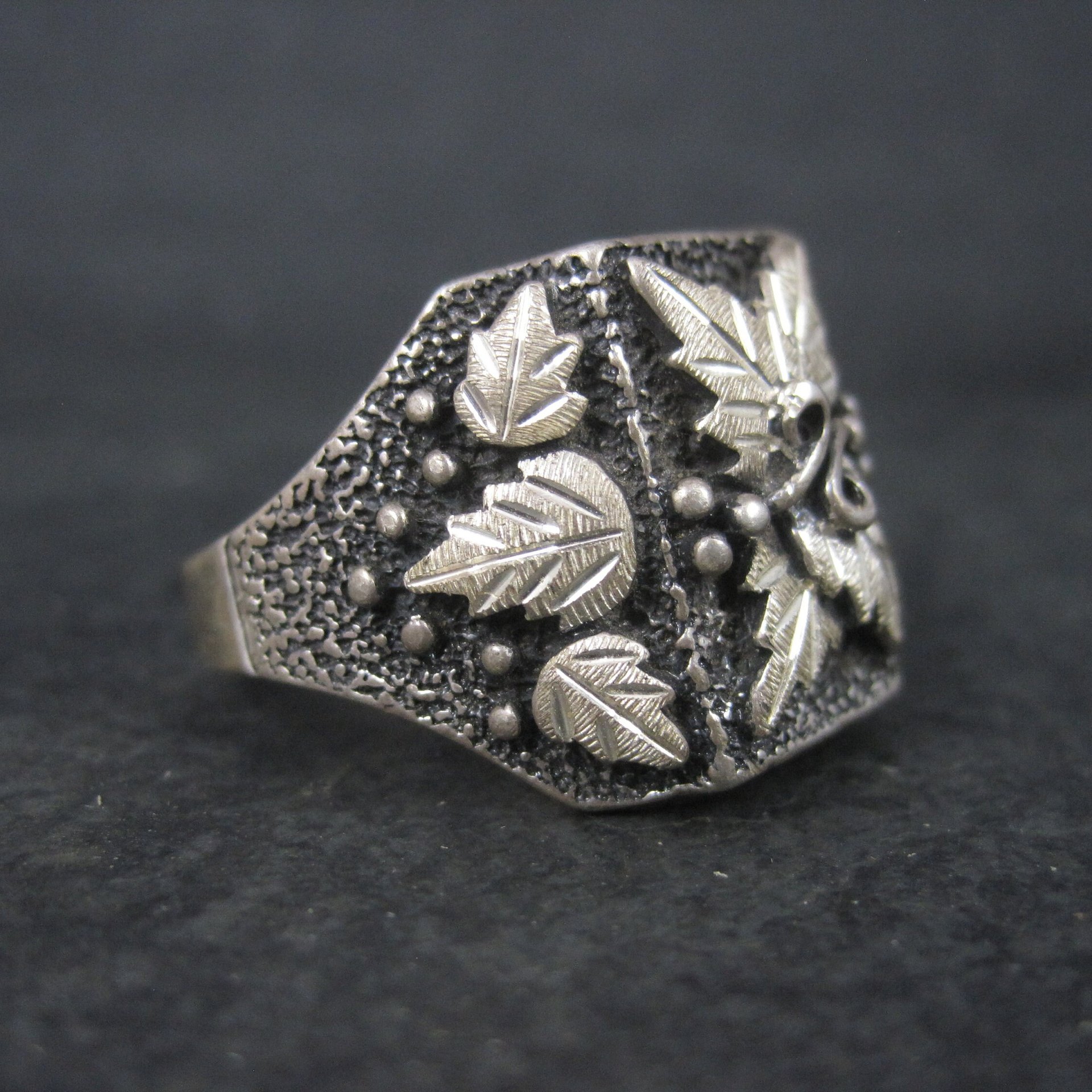 Mens Black Hills Silver Ring