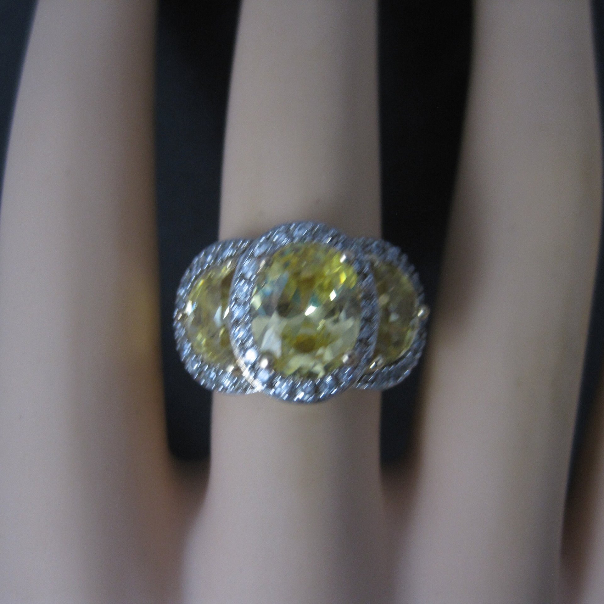 Vermeil Sterling Yellow Crystal Size 8 Ross Simons