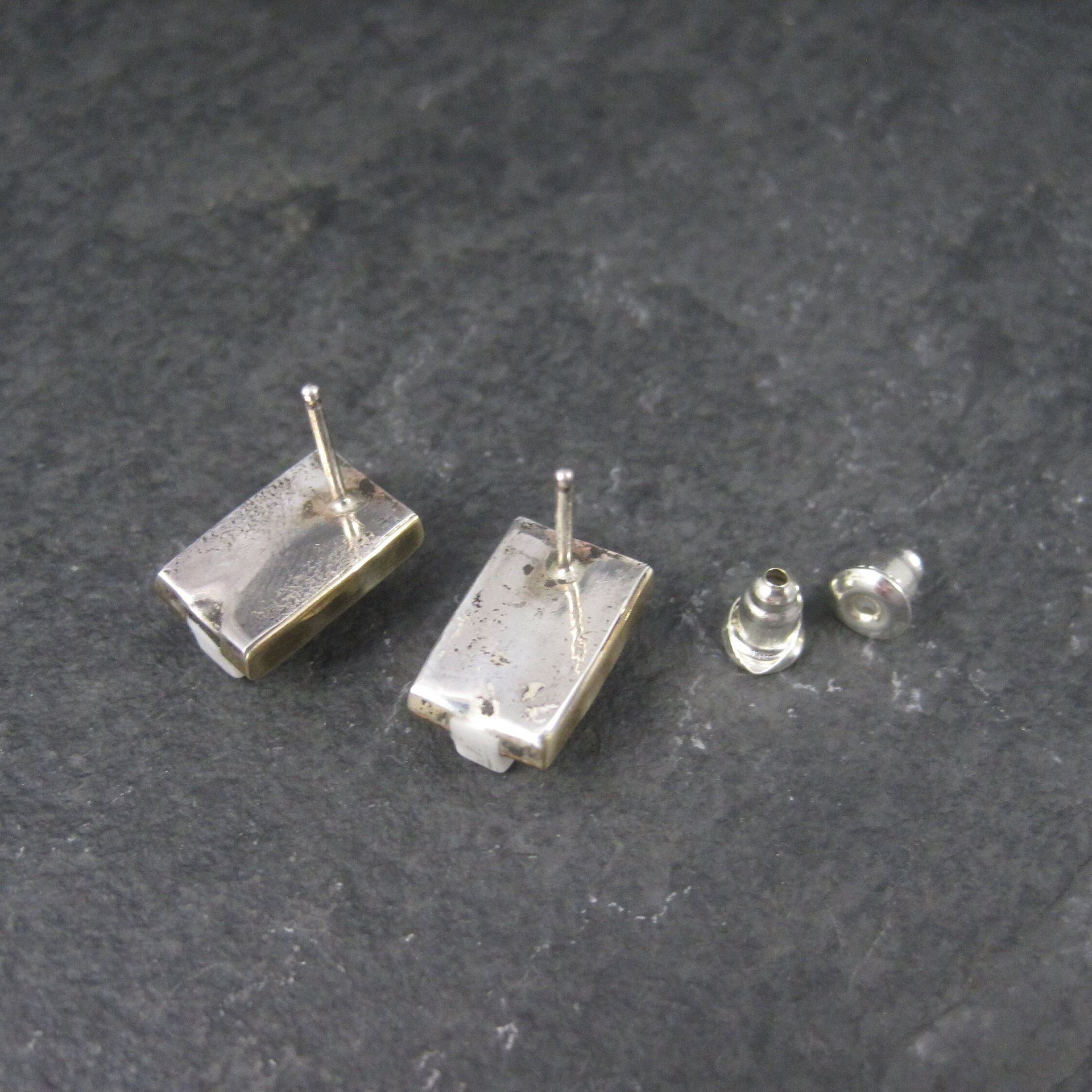 Southwestern Sterling Gold Filled Raised Inlay Earrings