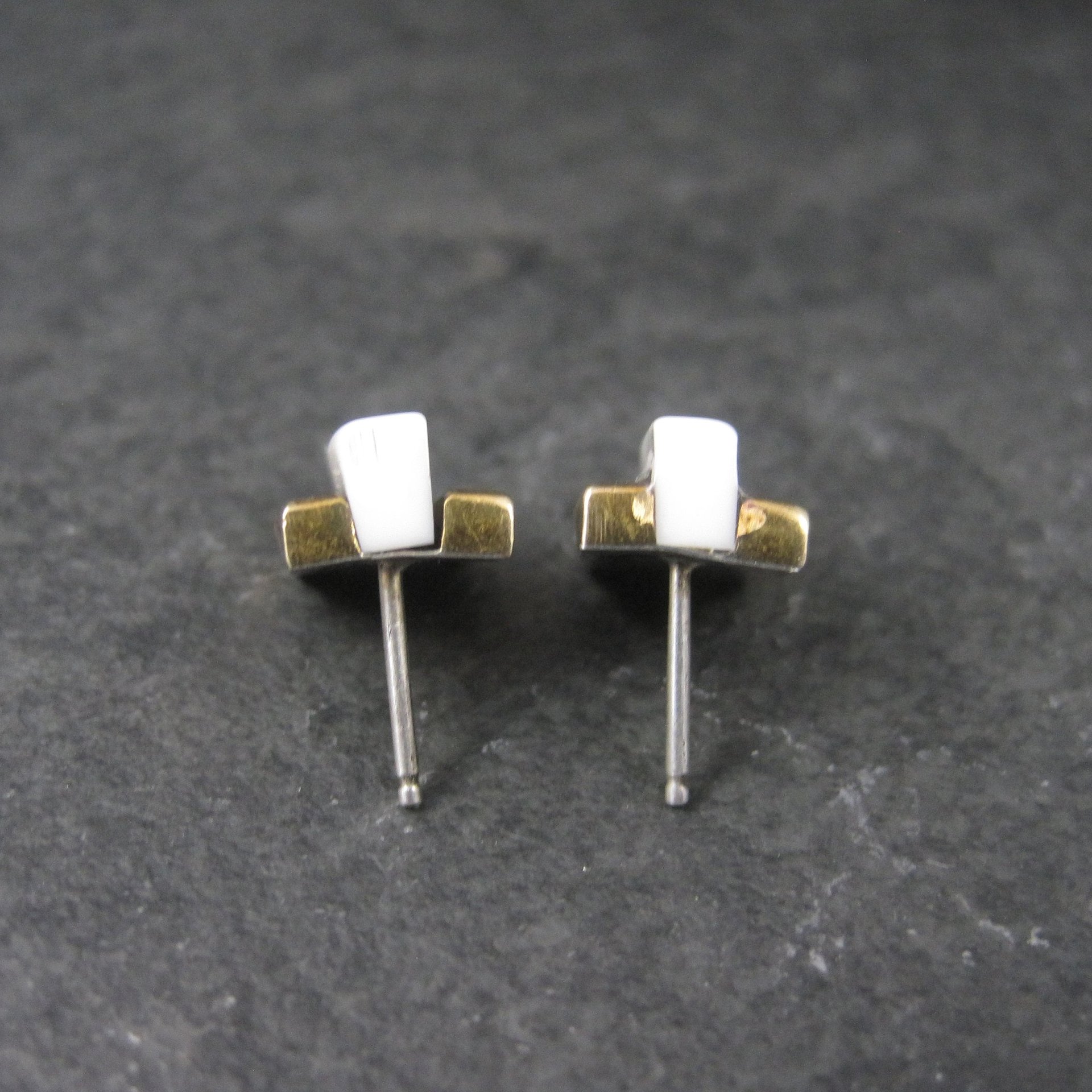Southwestern Sterling Gold Filled Raised Inlay Earrings