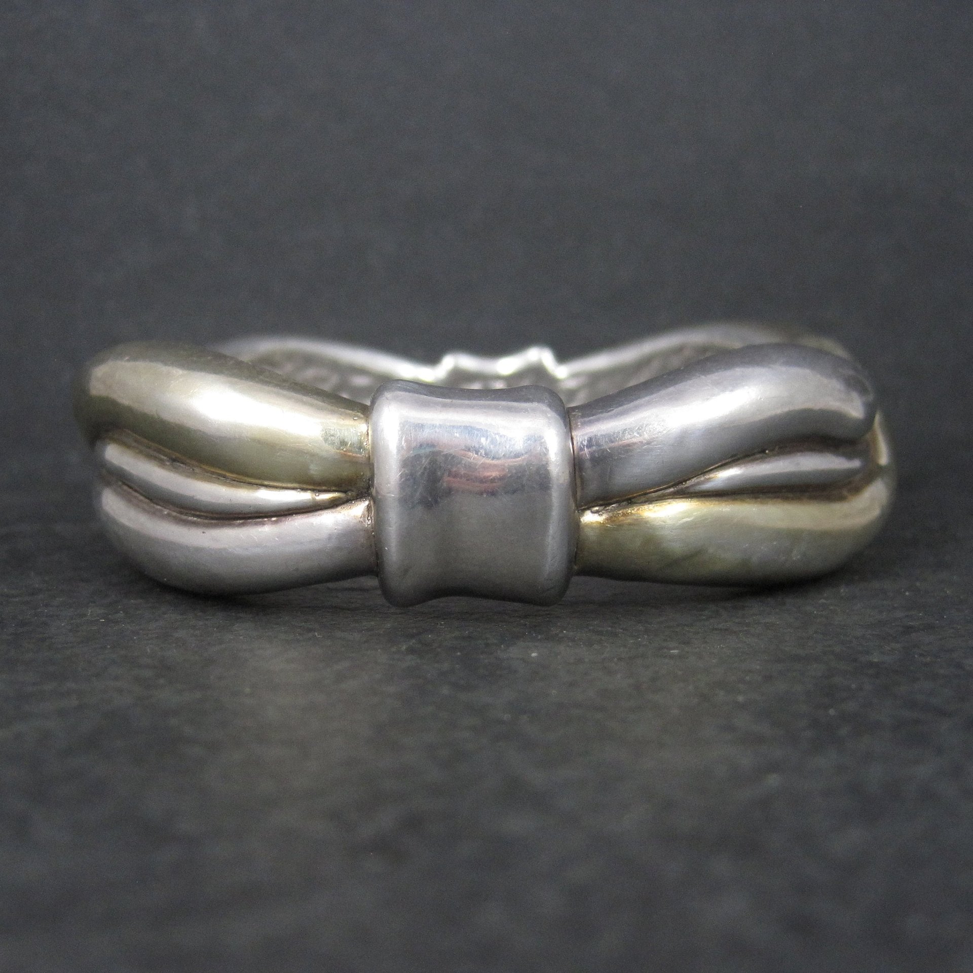 Vintage Sterling Electroform Bangle Bracelet 7.5 Inches LeBitski