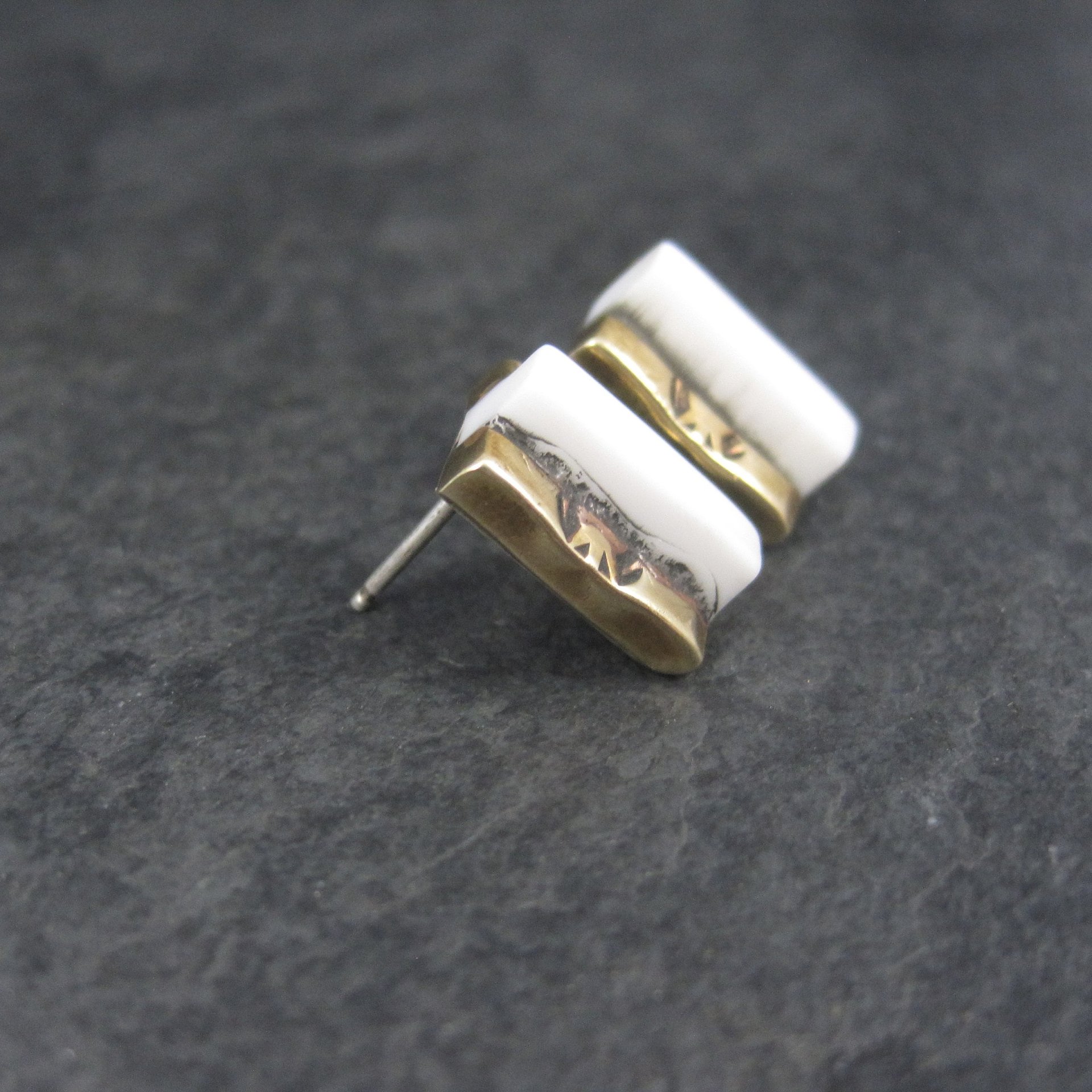 Southwestern Sterling Gold Filled Raised Inlay Earrings