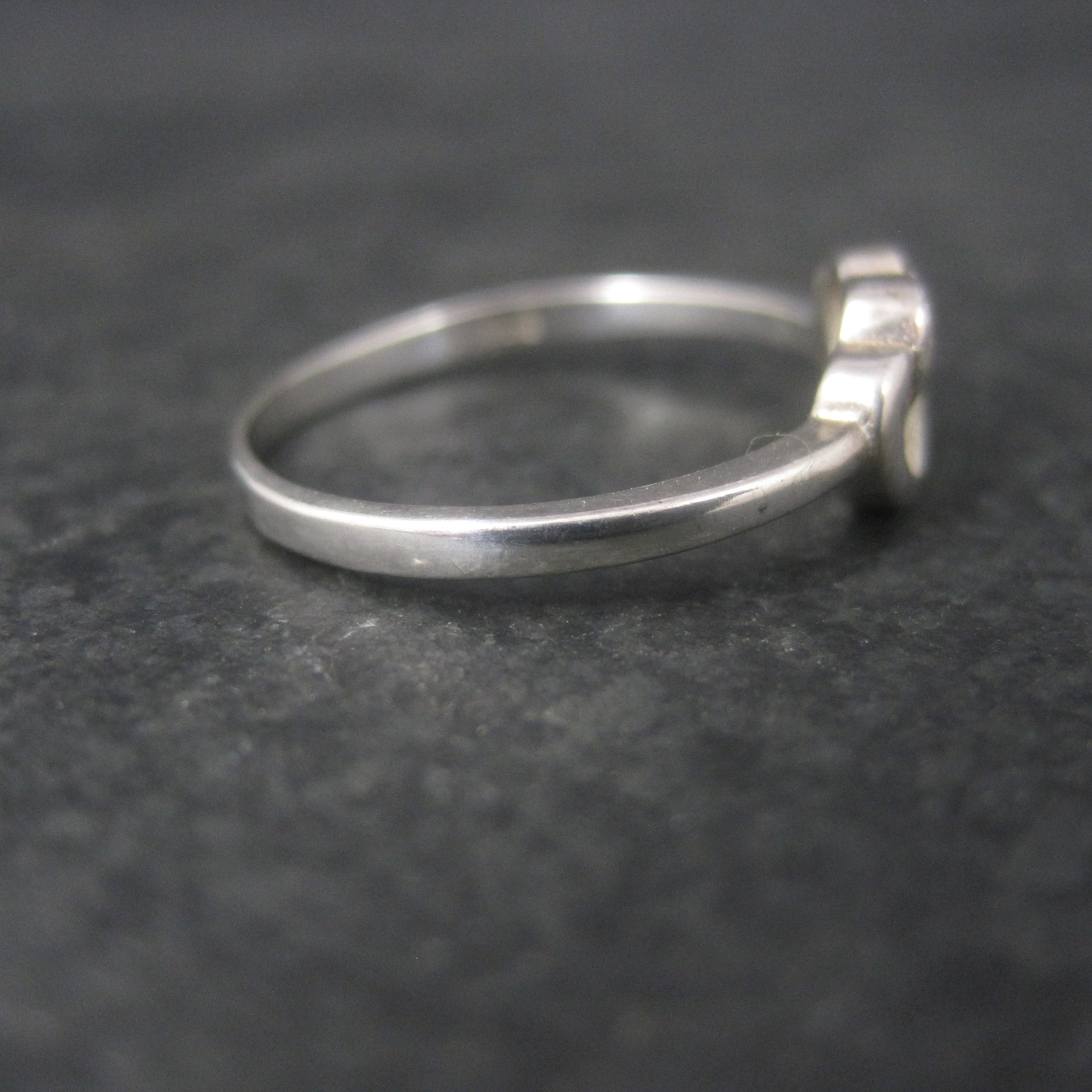 Dainty Italian Sterling Heart Ring New Old Stock Sizes 6 and 8