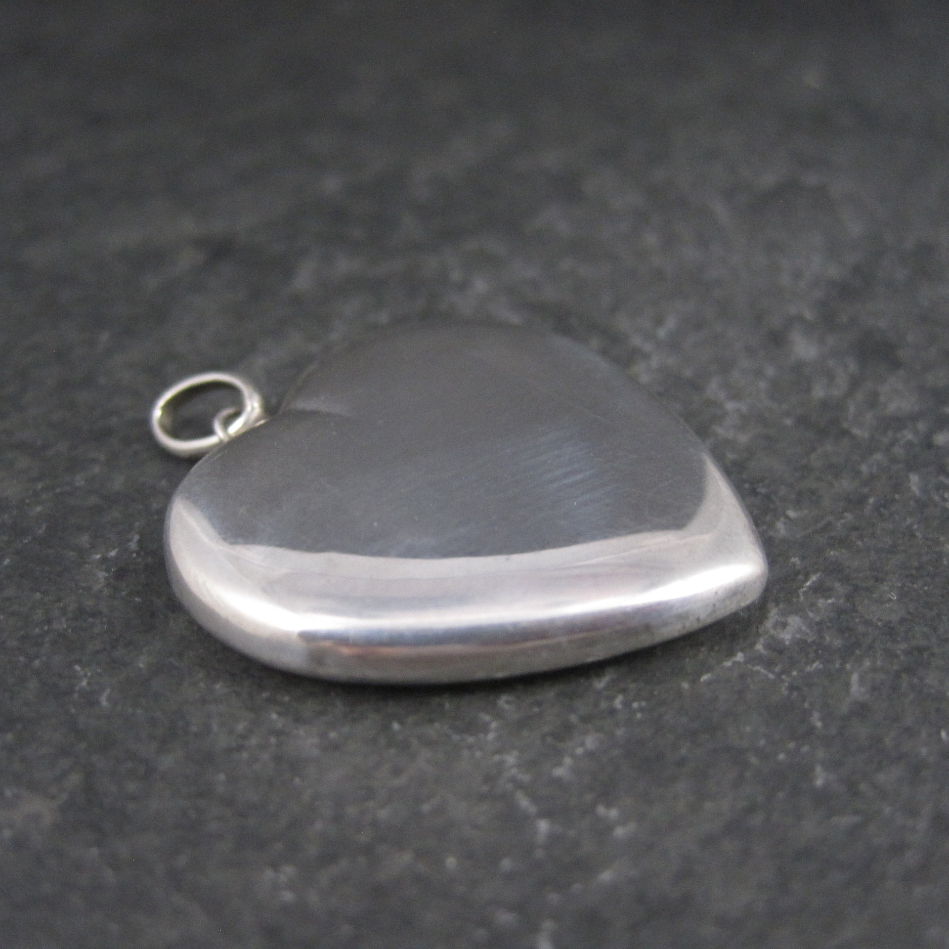 Estate Sterling Dimensional Heart Pendant