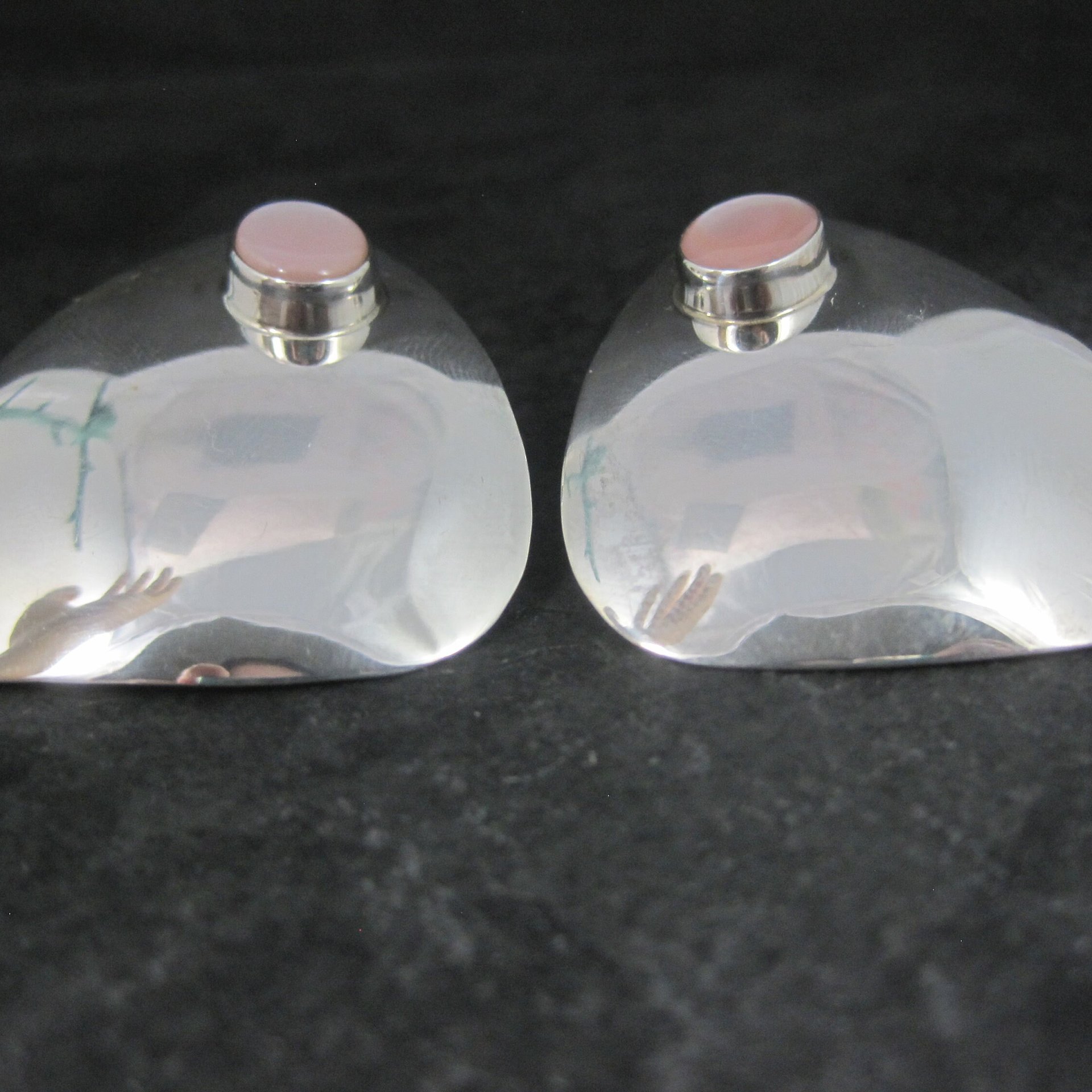 Large Navajo Pink Mother of Pearl Earrings