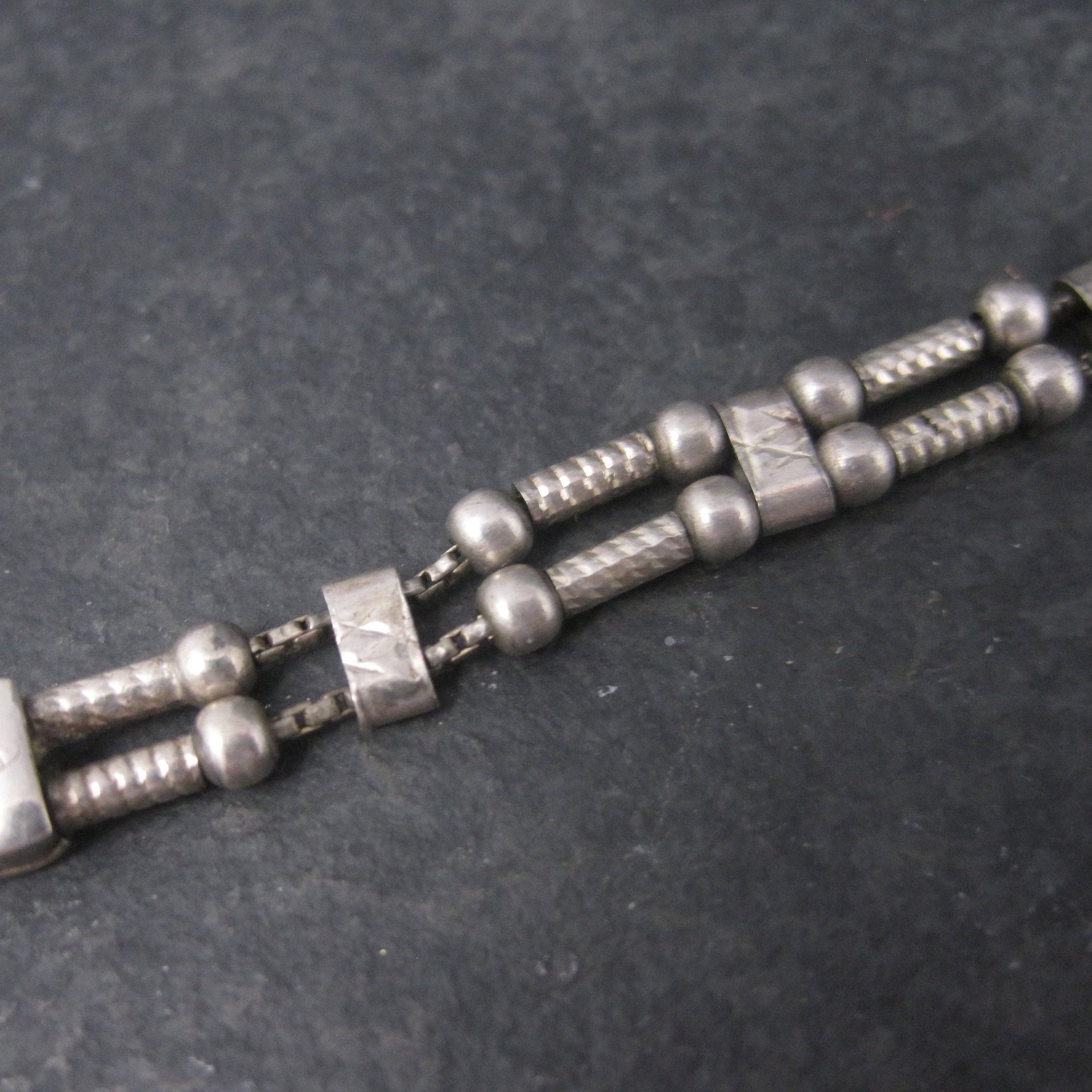 Vintage Sterling Pagoda Bracelet 7.75 Inches