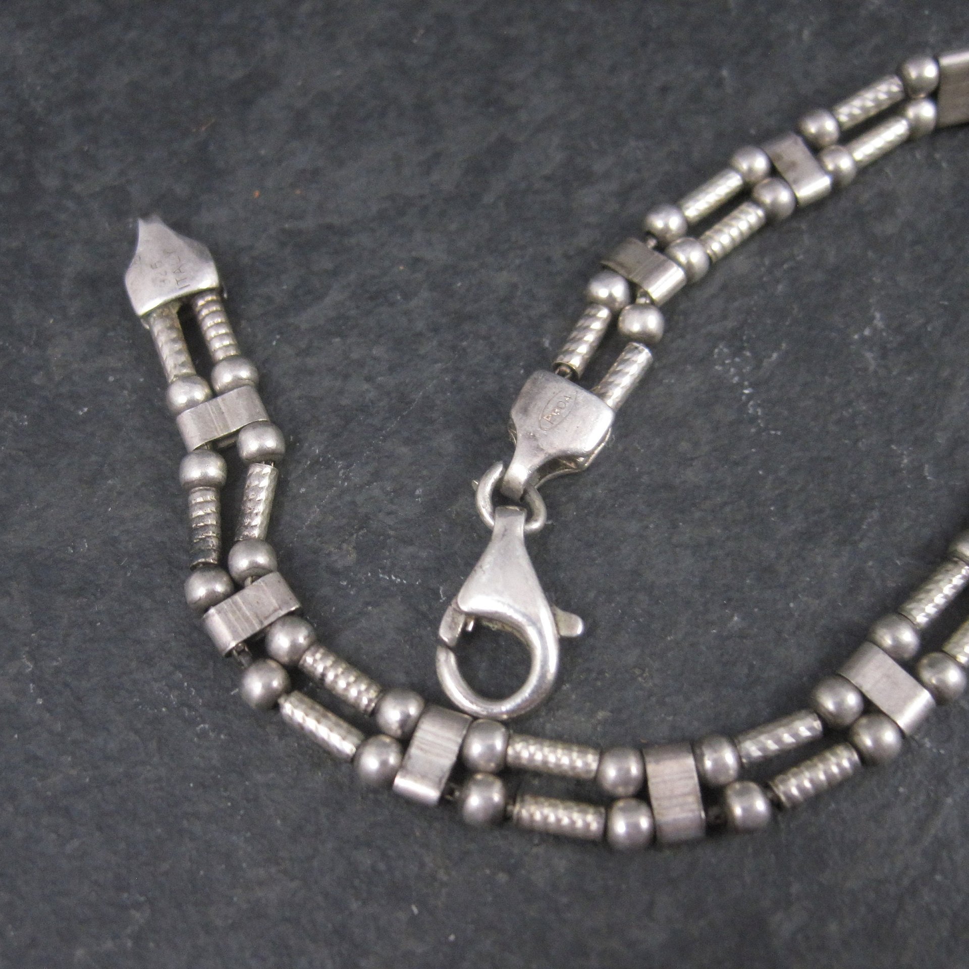 Vintage Sterling Pagoda Bracelet 7.75 Inches