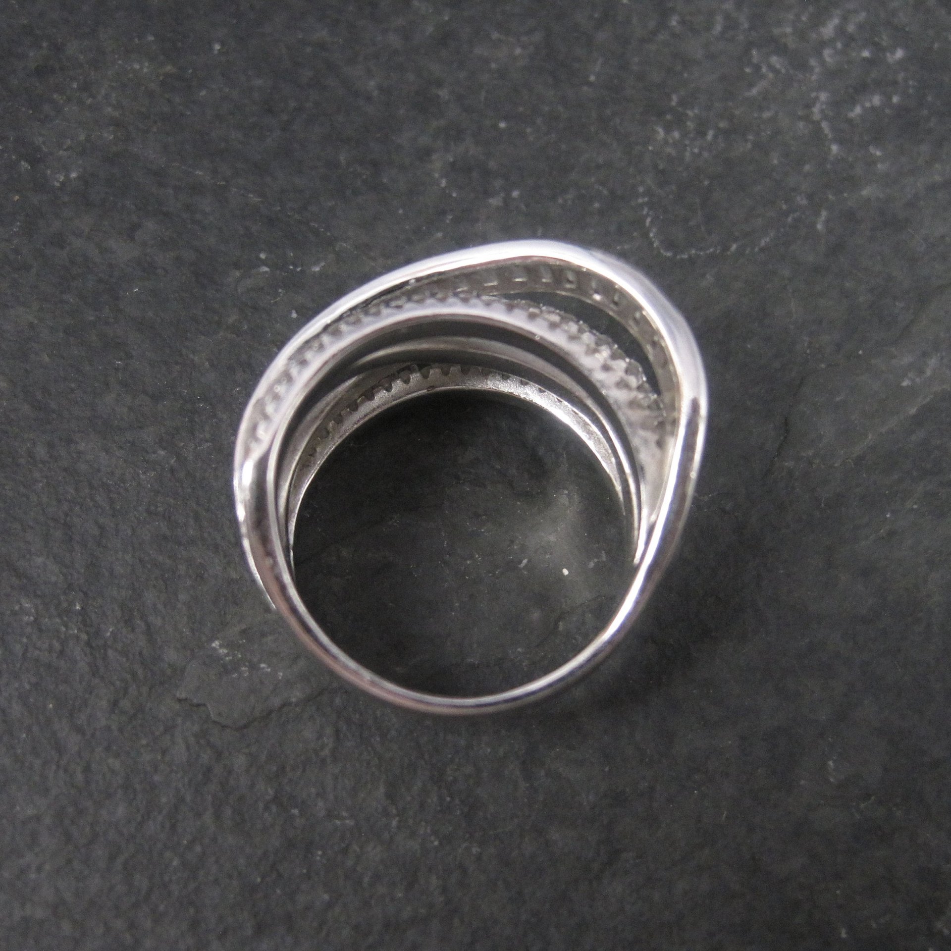 Vintage Sterling Cz Cocktail Ring Size 7 QVC