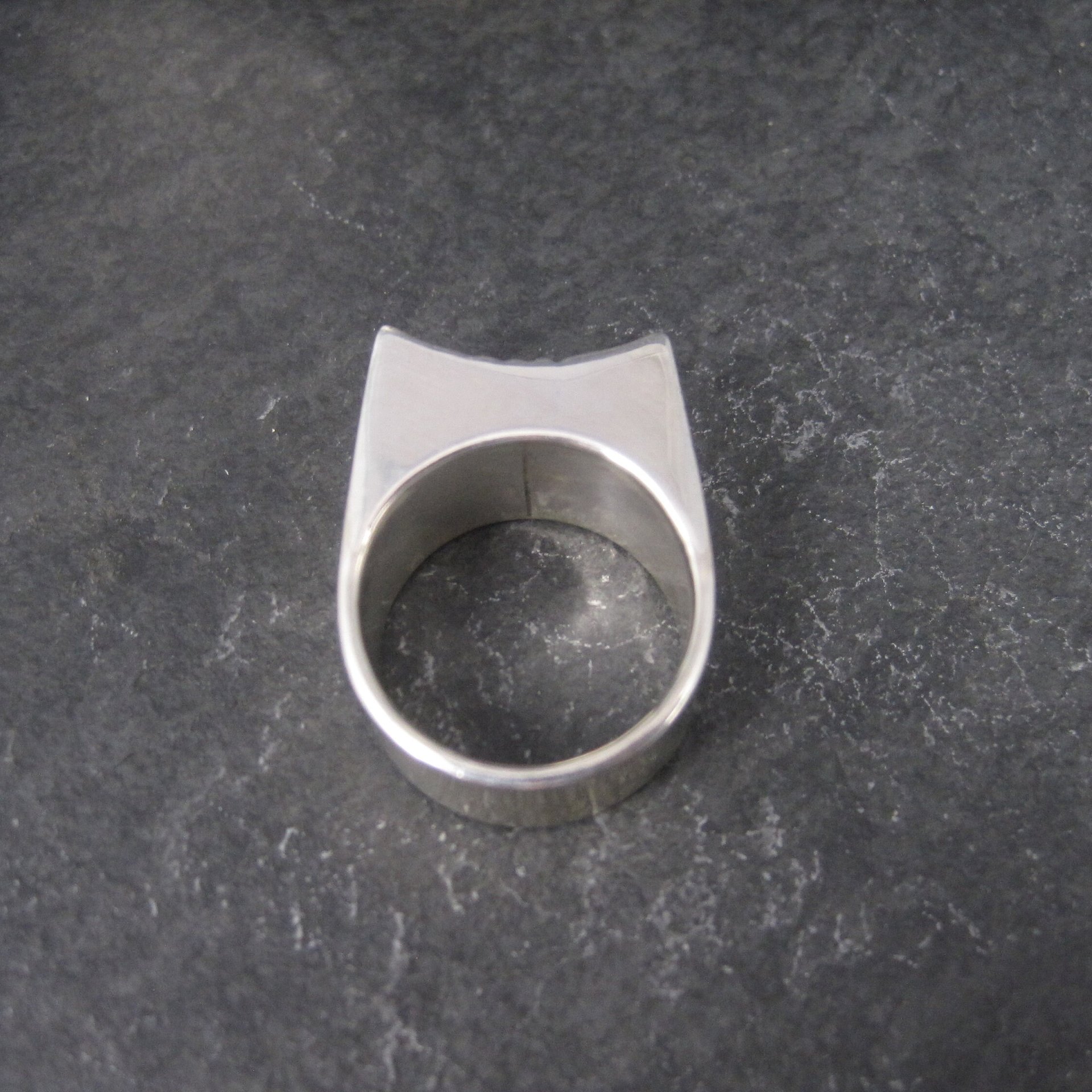 Contemporary Navajo Sterling Cuff Bracelet Ring Set Yellowhorse 6.25 Inches Size 7