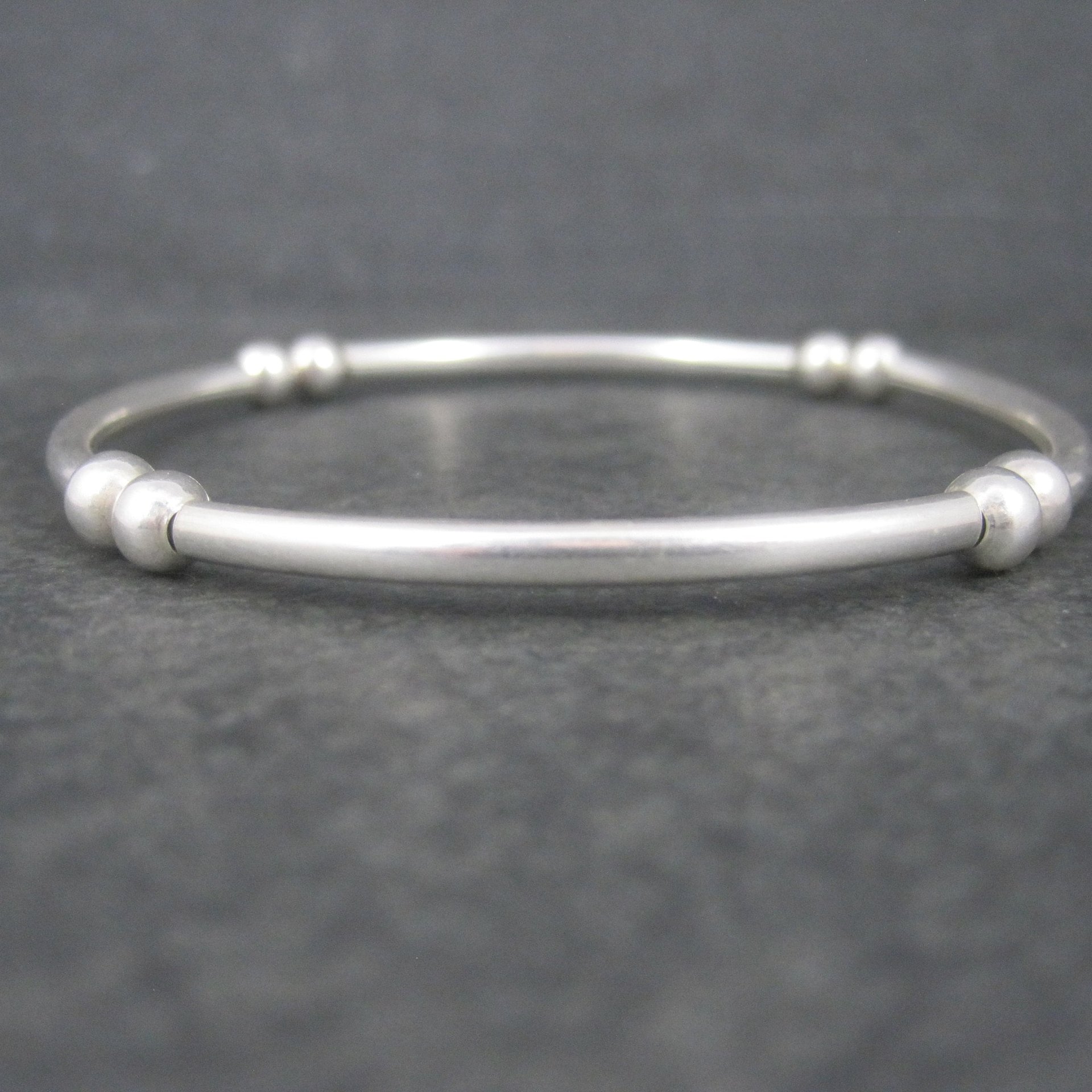 Vintage Stretchy Sterling Bangle Bracelet 7 Inches