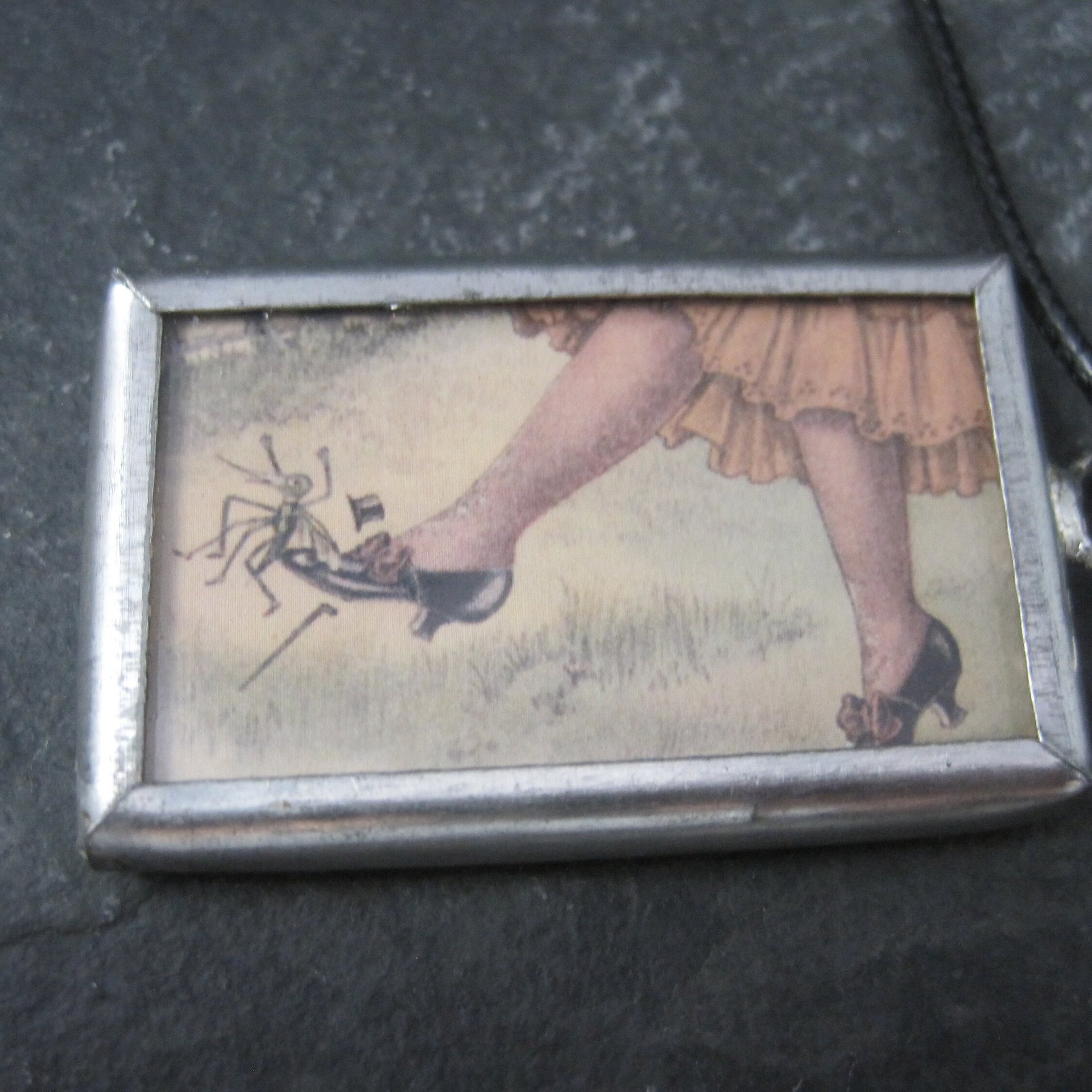 Vintage Halloween Postcard Pendant Necklace