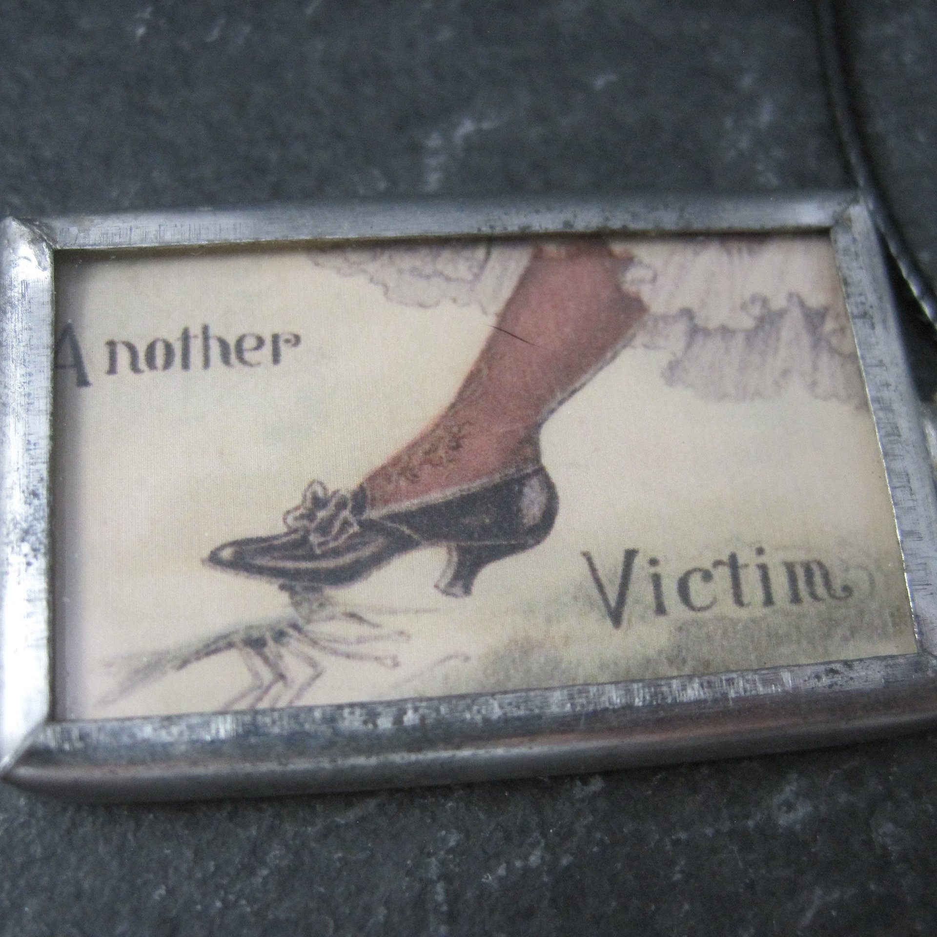 Vintage Halloween Postcard Pendant Necklace