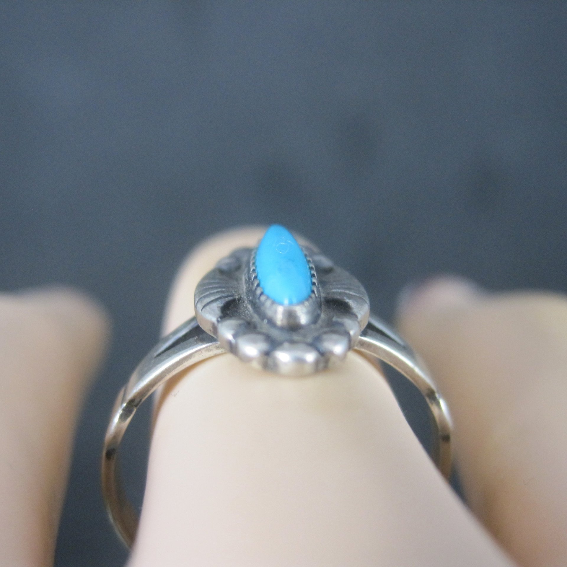 Vintage Southwestern Sterling Turquoise Ring