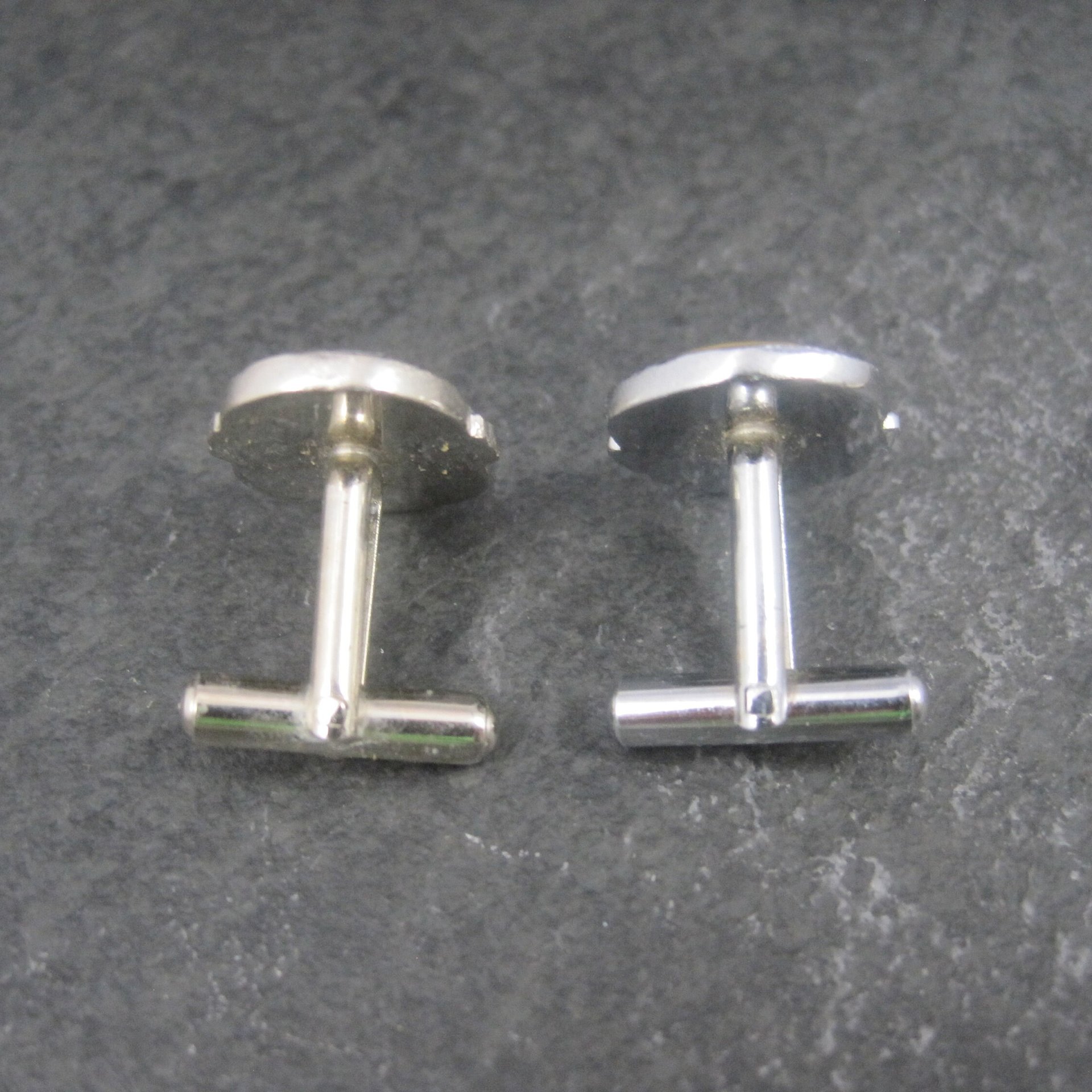 Vintage Enamel Kabuki Cufflinks and Tie Tack Set