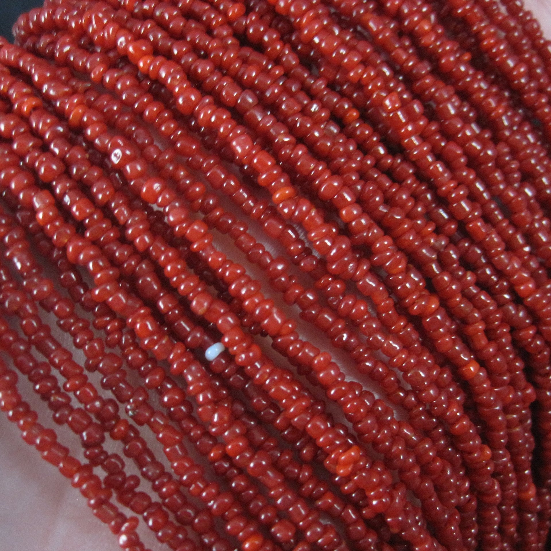 Southwestern Vintage 40 Strand Coral Bead Necklace 20.5 Inches